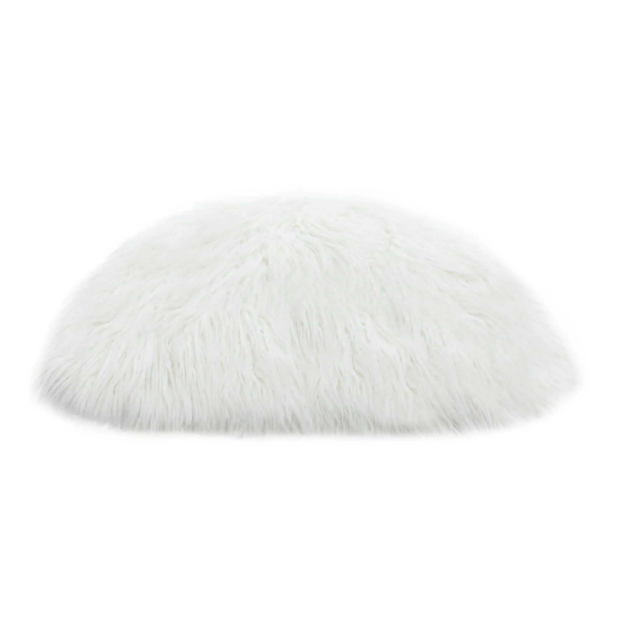 18" Square Accent Pillow by Diamond Sofa in White Dual-Sided Faux Fur - Image 2
