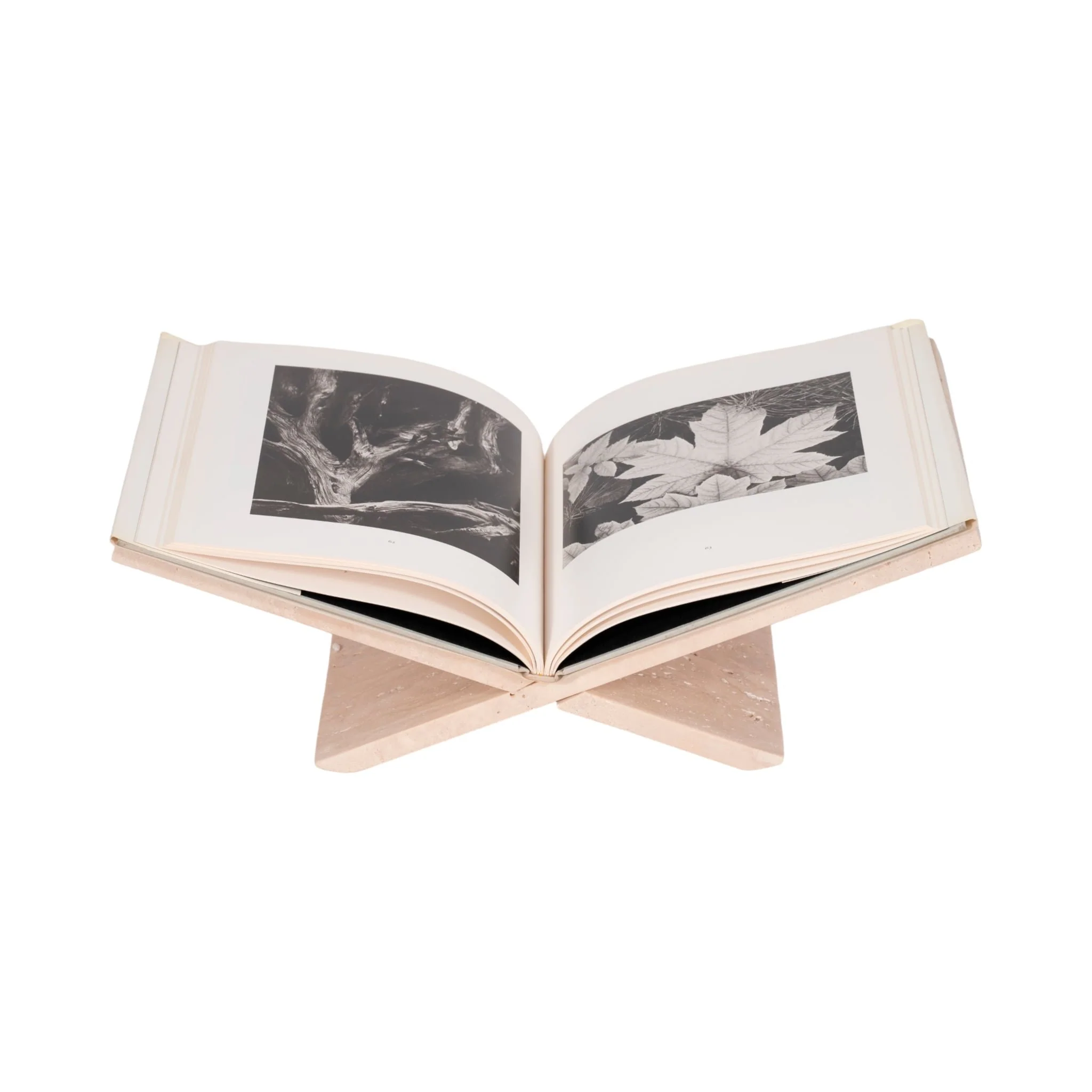 18" Travertine Bookstand, Tan, Kd - Image 2