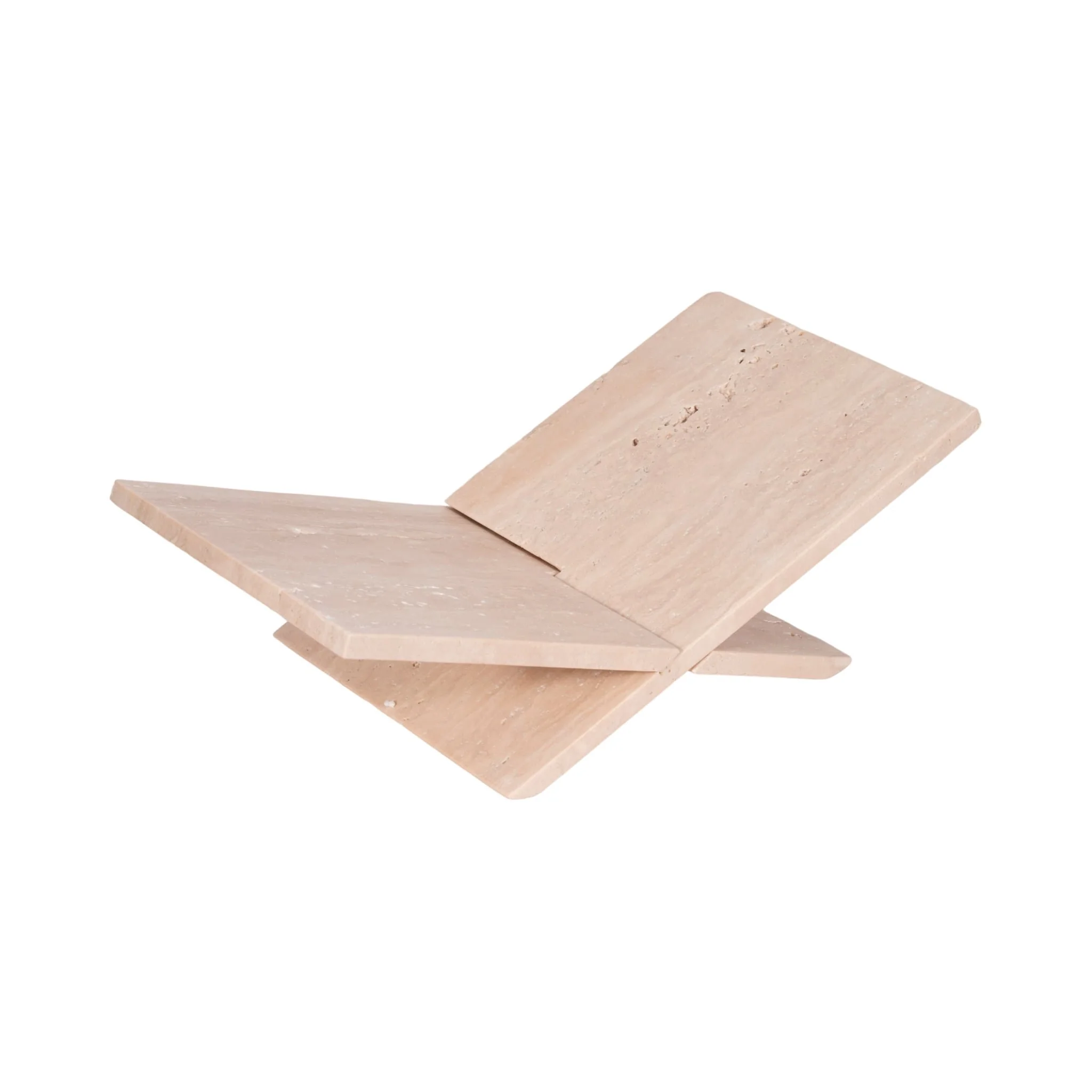 18" Travertine Bookstand, Tan, Kd - Image 3