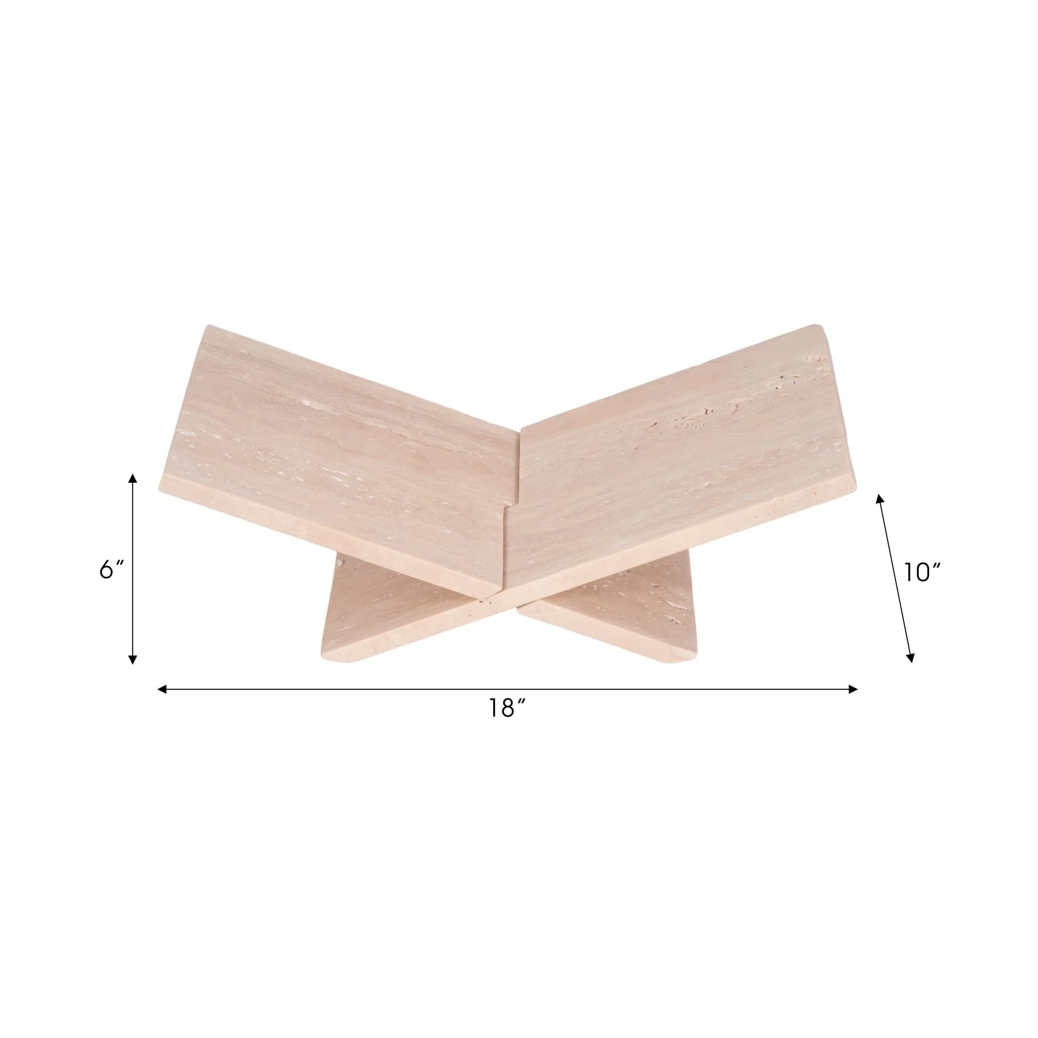 18" Travertine Bookstand, Tan, Kd - Image 8