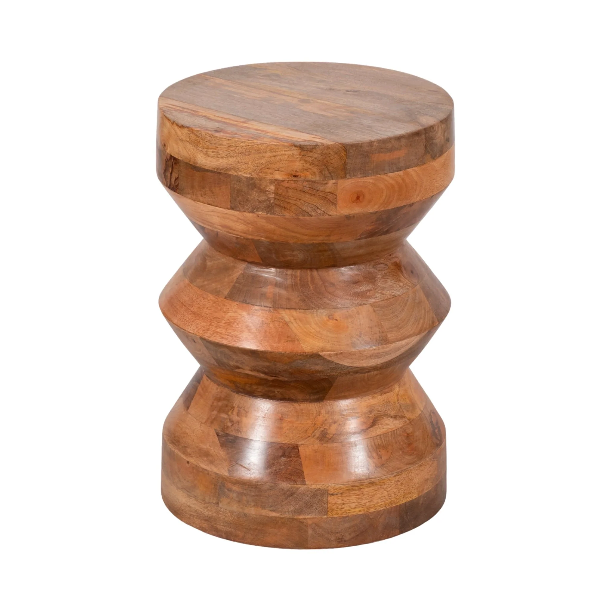 18" Wood Accordion Accent Table, Natural - Image 3