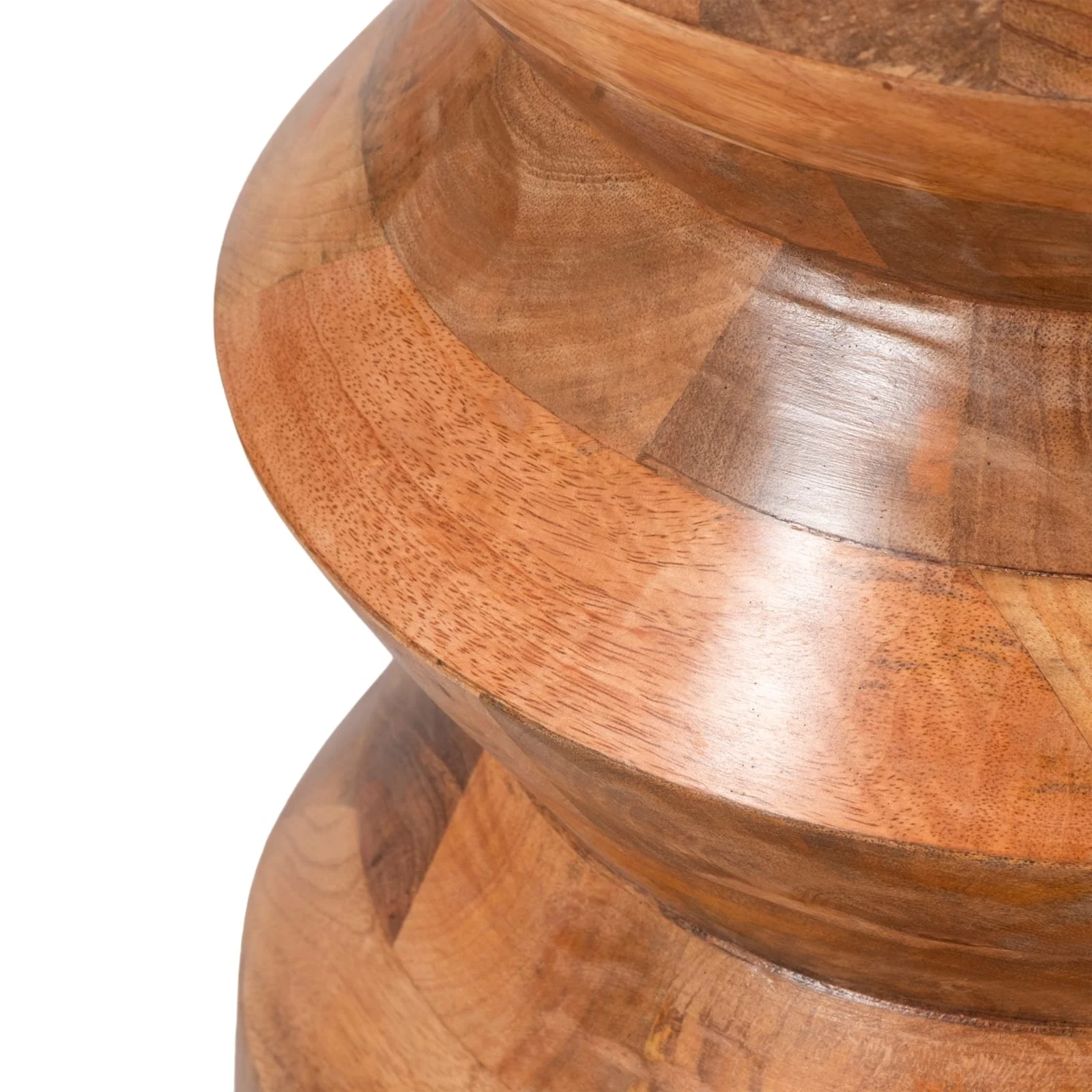 18" Wood Accordion Accent Table, Natural - Image 5
