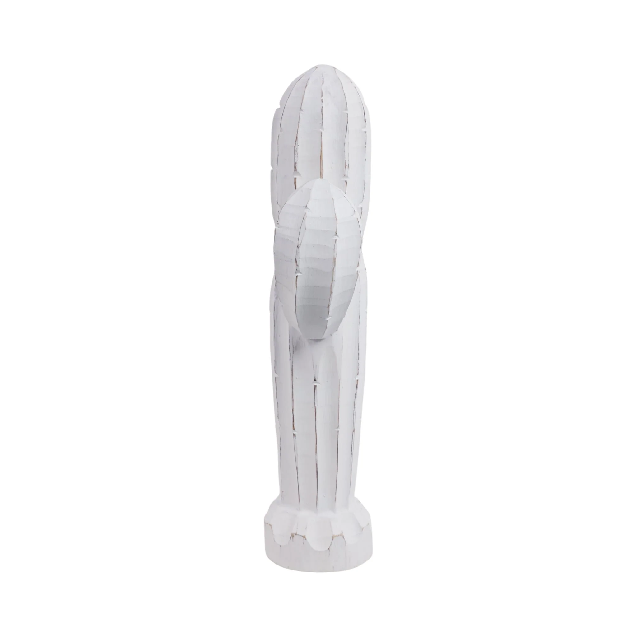 18" Wooden Cactus Decor, Wht - Image 3