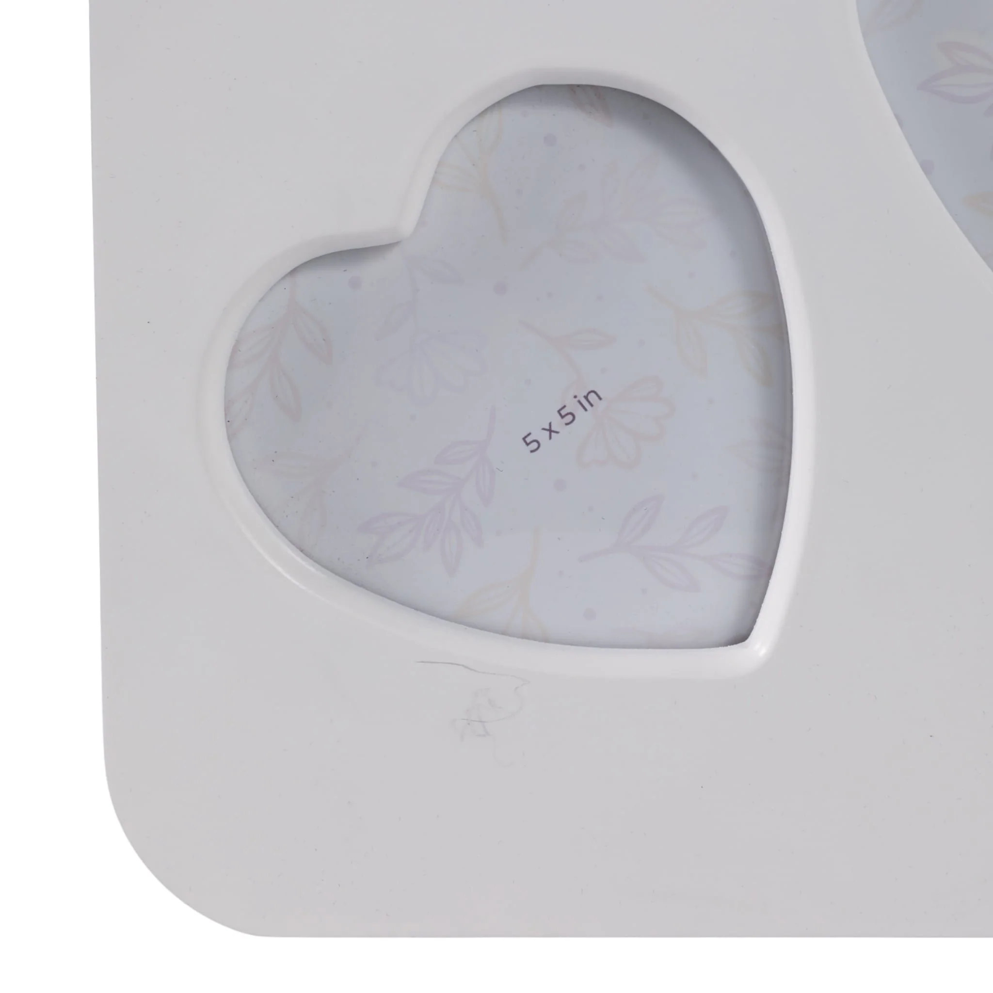 18x11" 3 Hearts Collage Photo Frame, White - Image 5