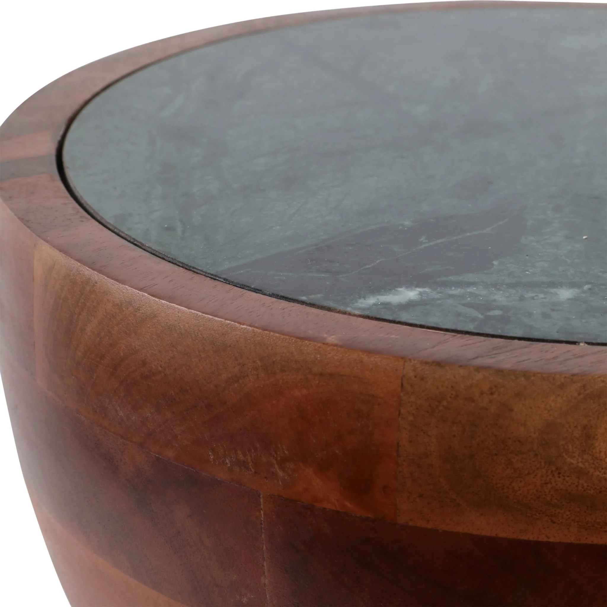 18x13" Hourglass Marble Top Accent Table, Grn/brwn - Image 6