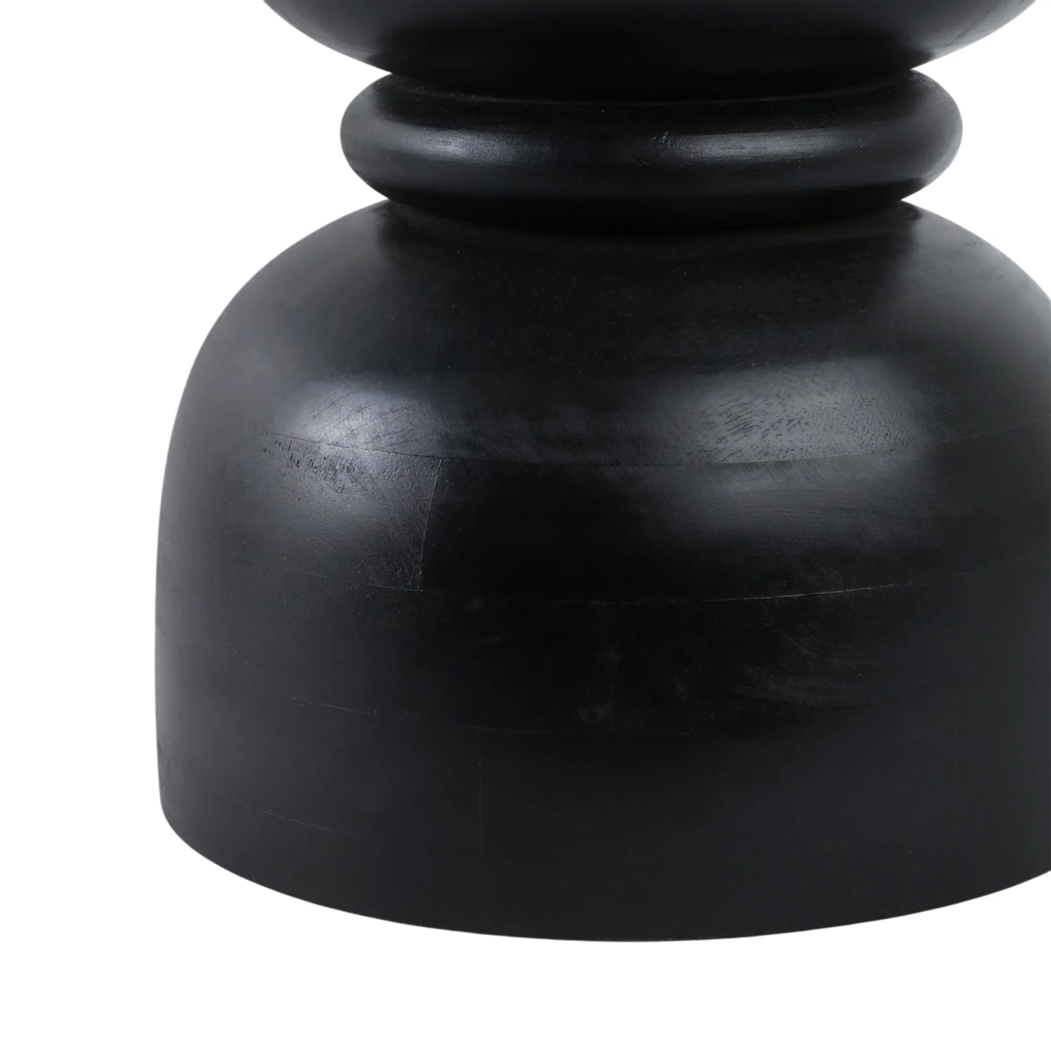 18x13" Marble Top Accent Table With Ring, Black - Image 5
