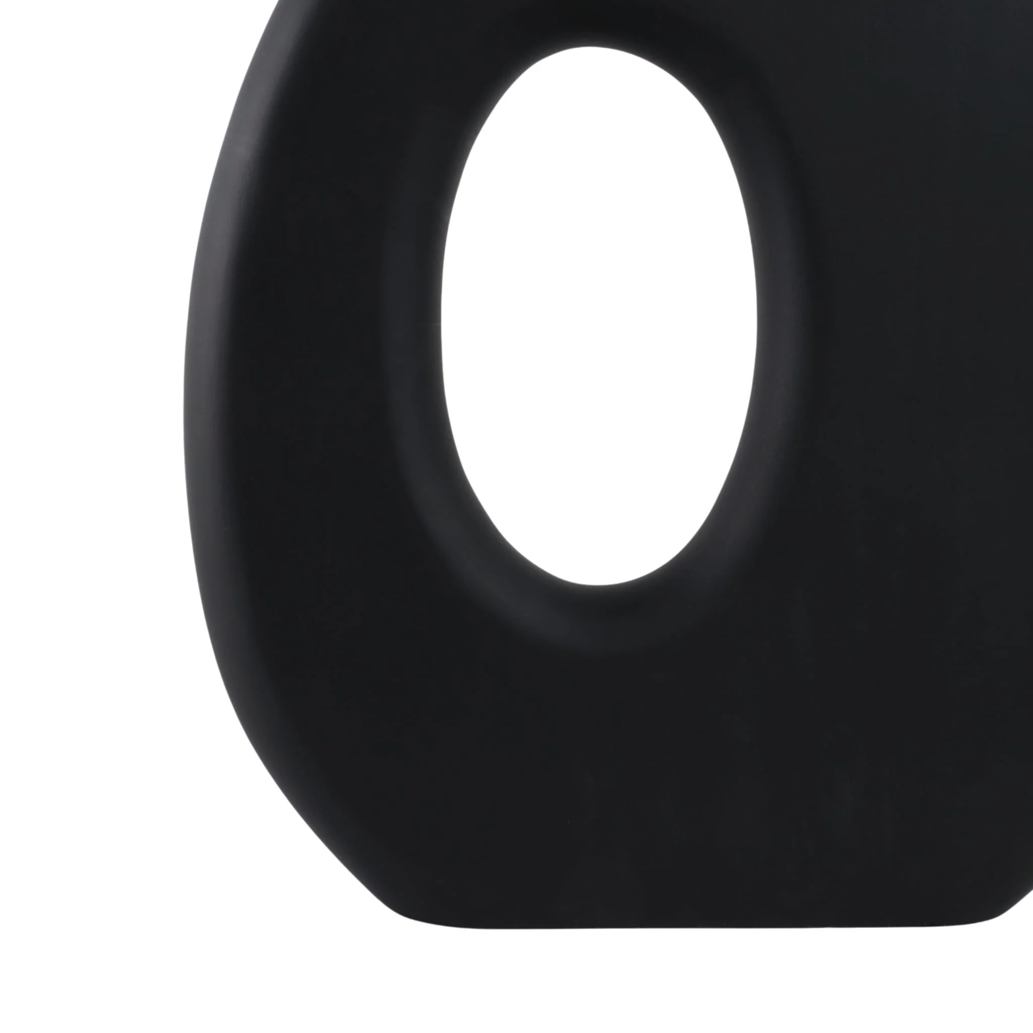 18x14" Cut-out Wood Vase, Black - Image 6