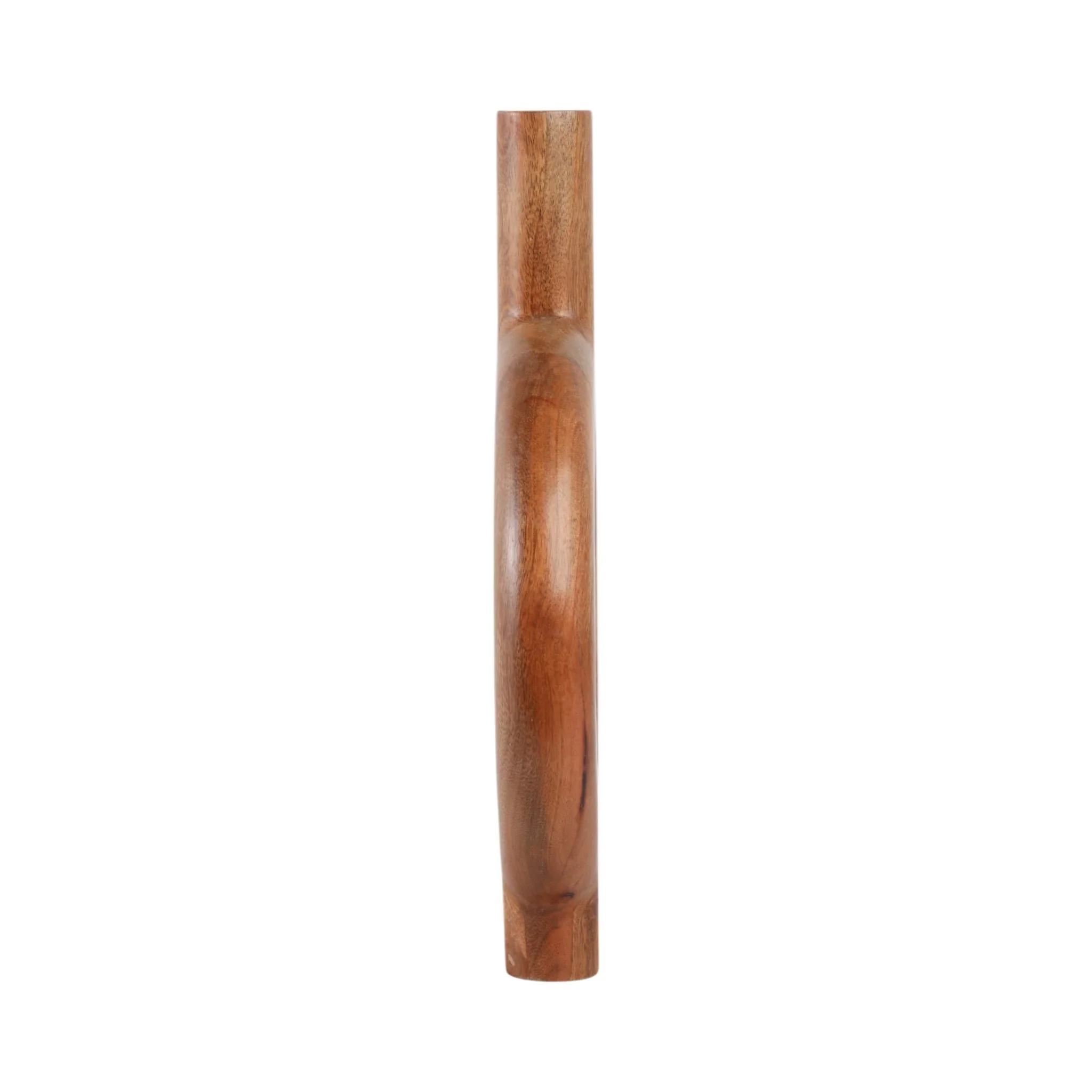 18x14" Donut Shaped Wood Vase, Natural - Image 4
