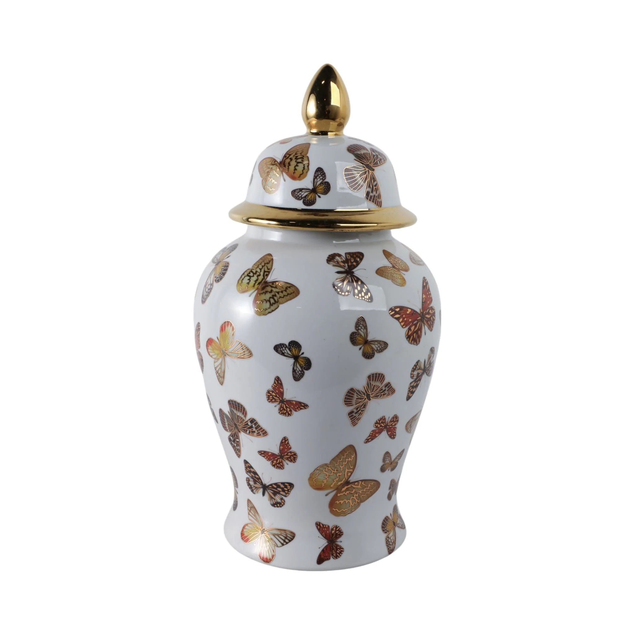 18x9" Butterflies Temple Jar, Multi - Image 4