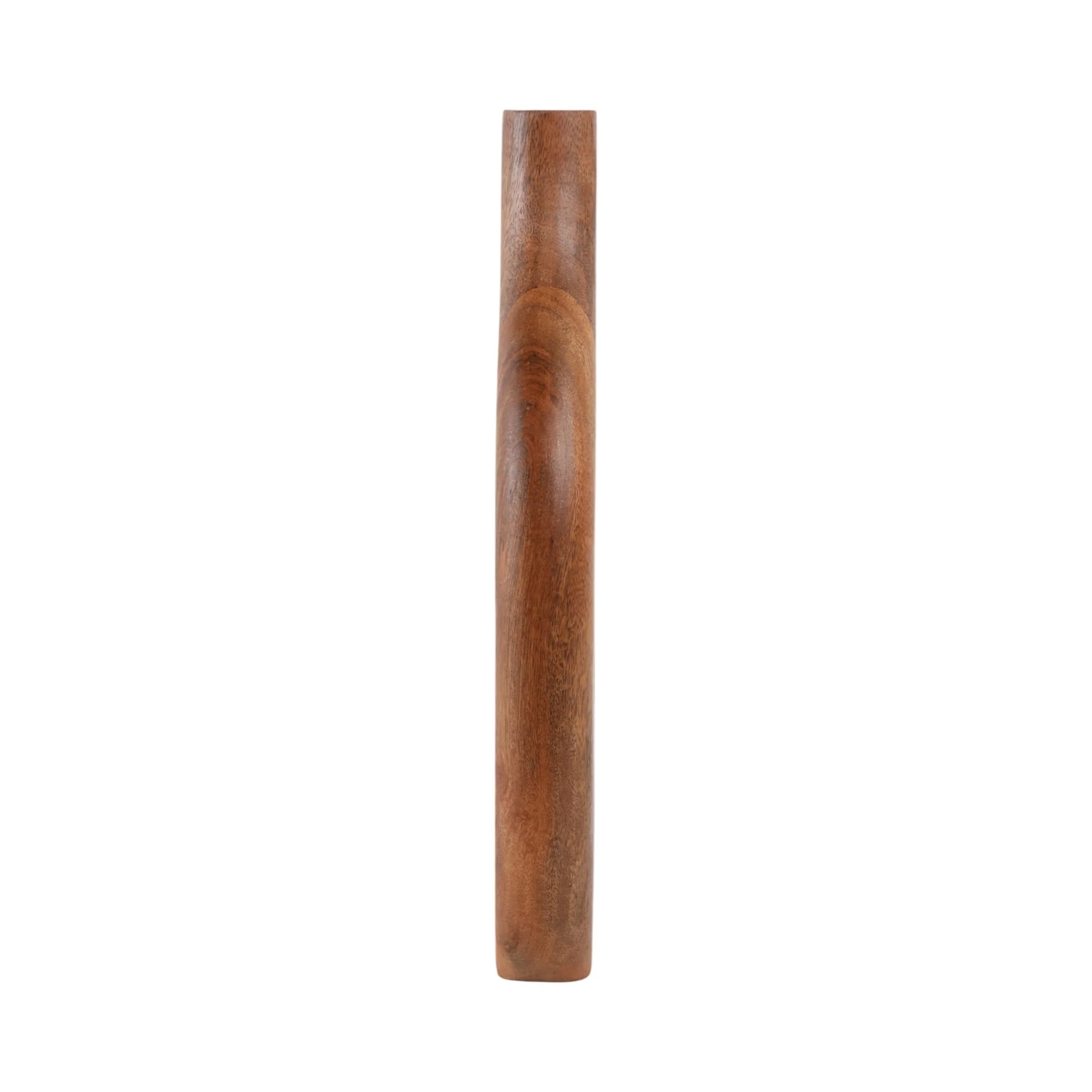 18x9" Open Cut-out Wood Vase, Natural - Image 4