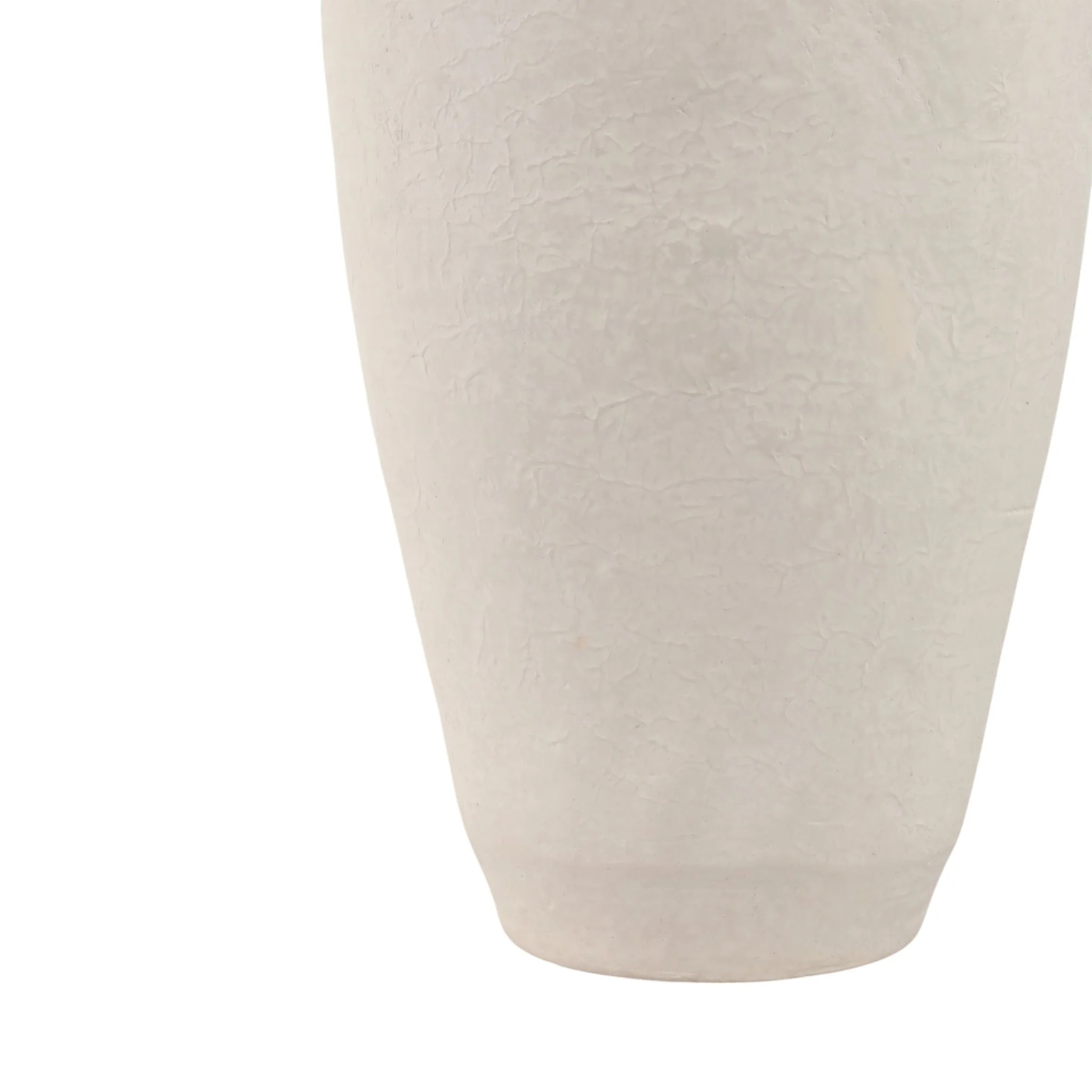 18x9" Paper Mache Floor Vase, White - Image 5