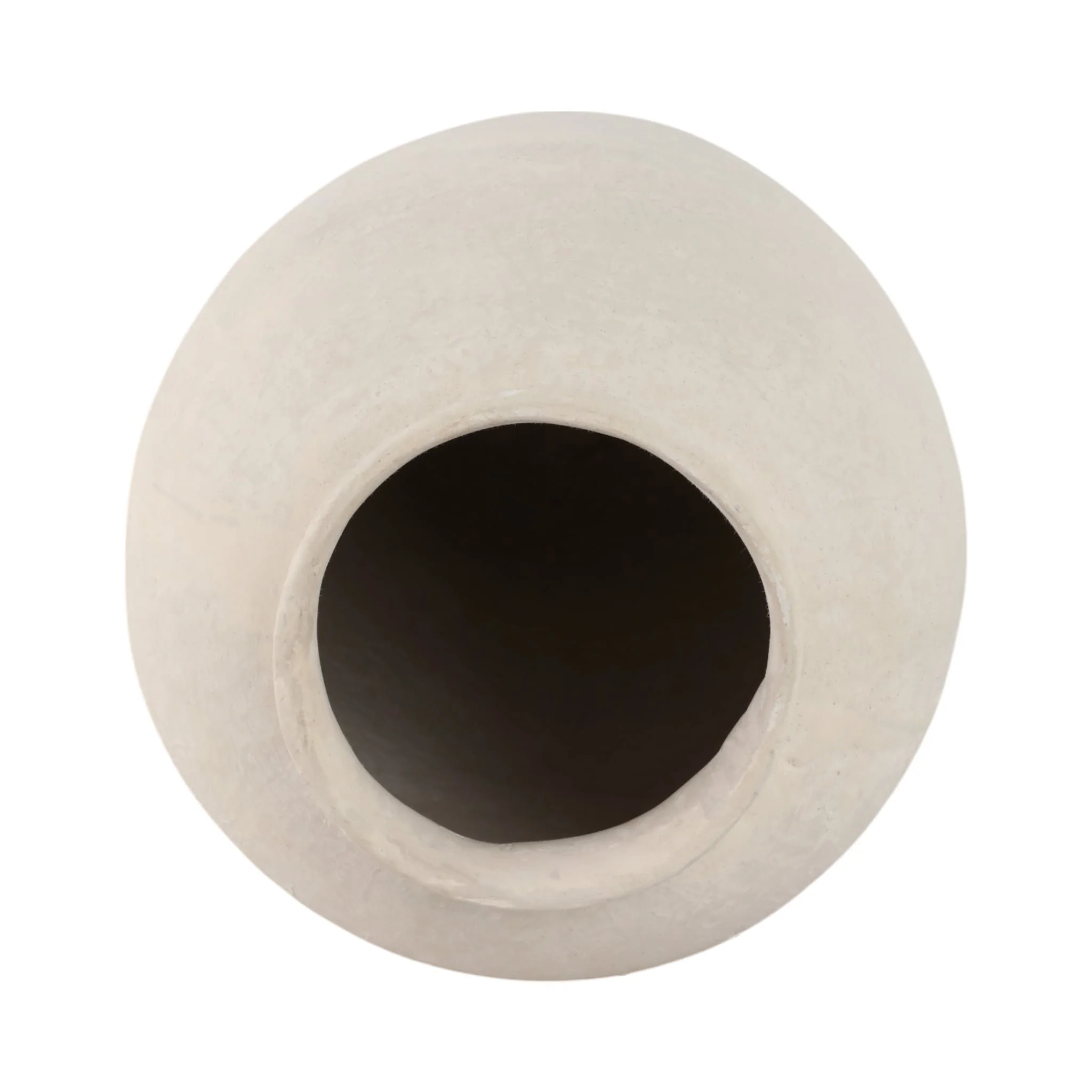 18x9" Paper Mache Floor Vase, White - Image 6