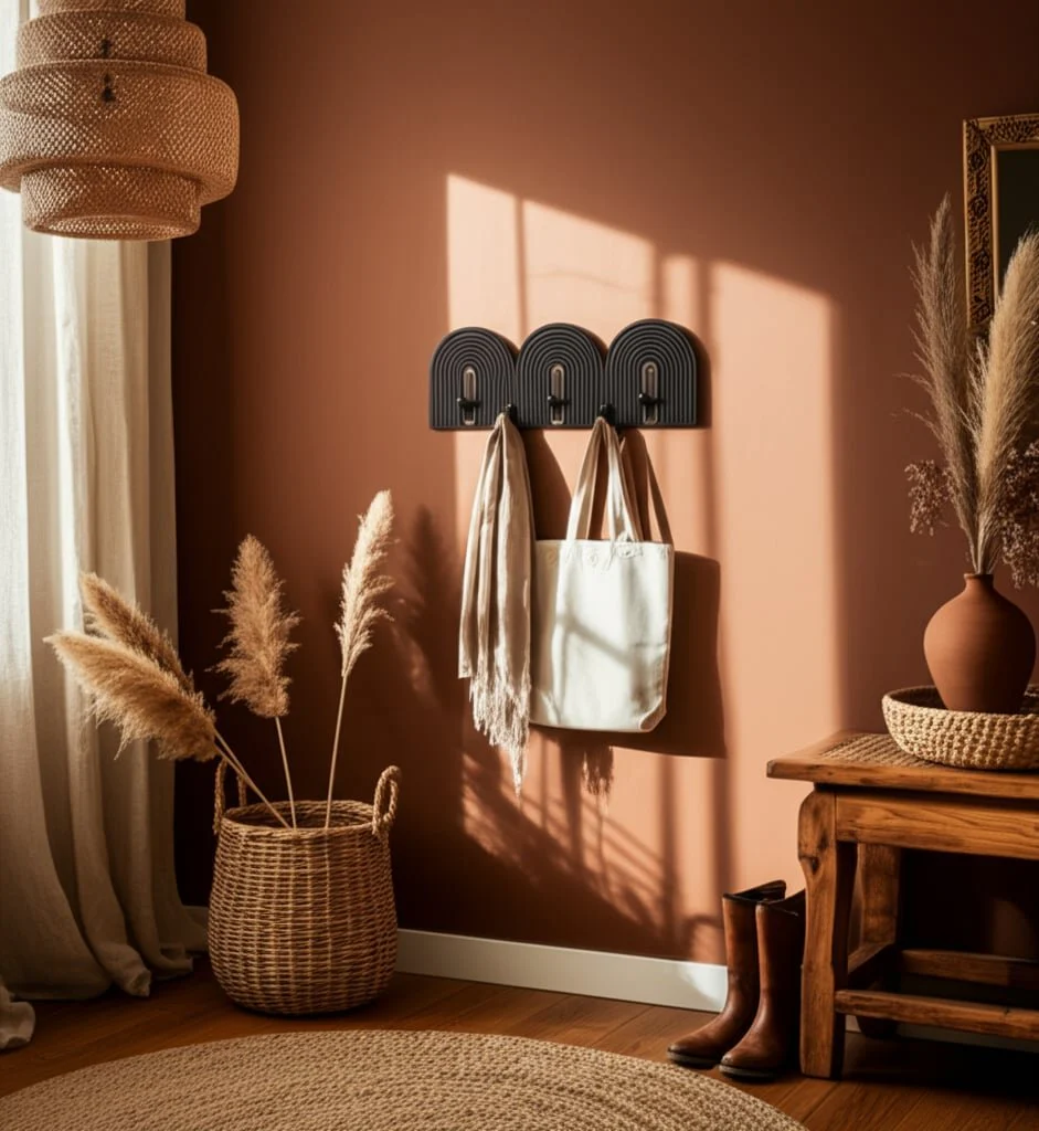 19" 3-arch Wall Hooks, Black - Image 9