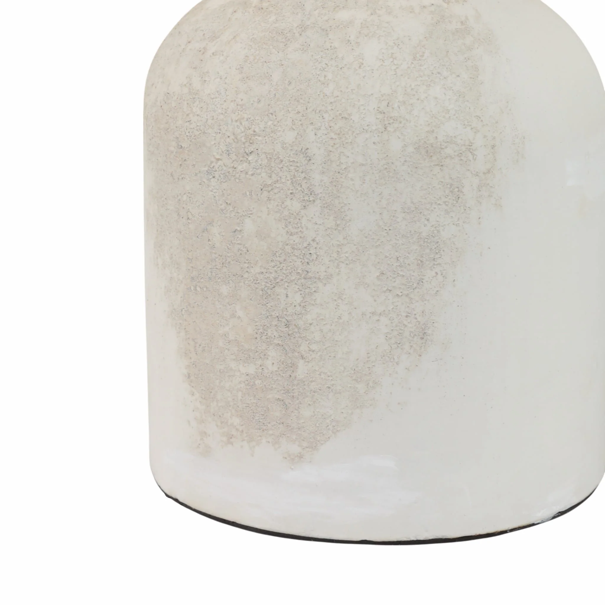 19" Asymmetrical Eared Terracotta Vase, White - Image 5