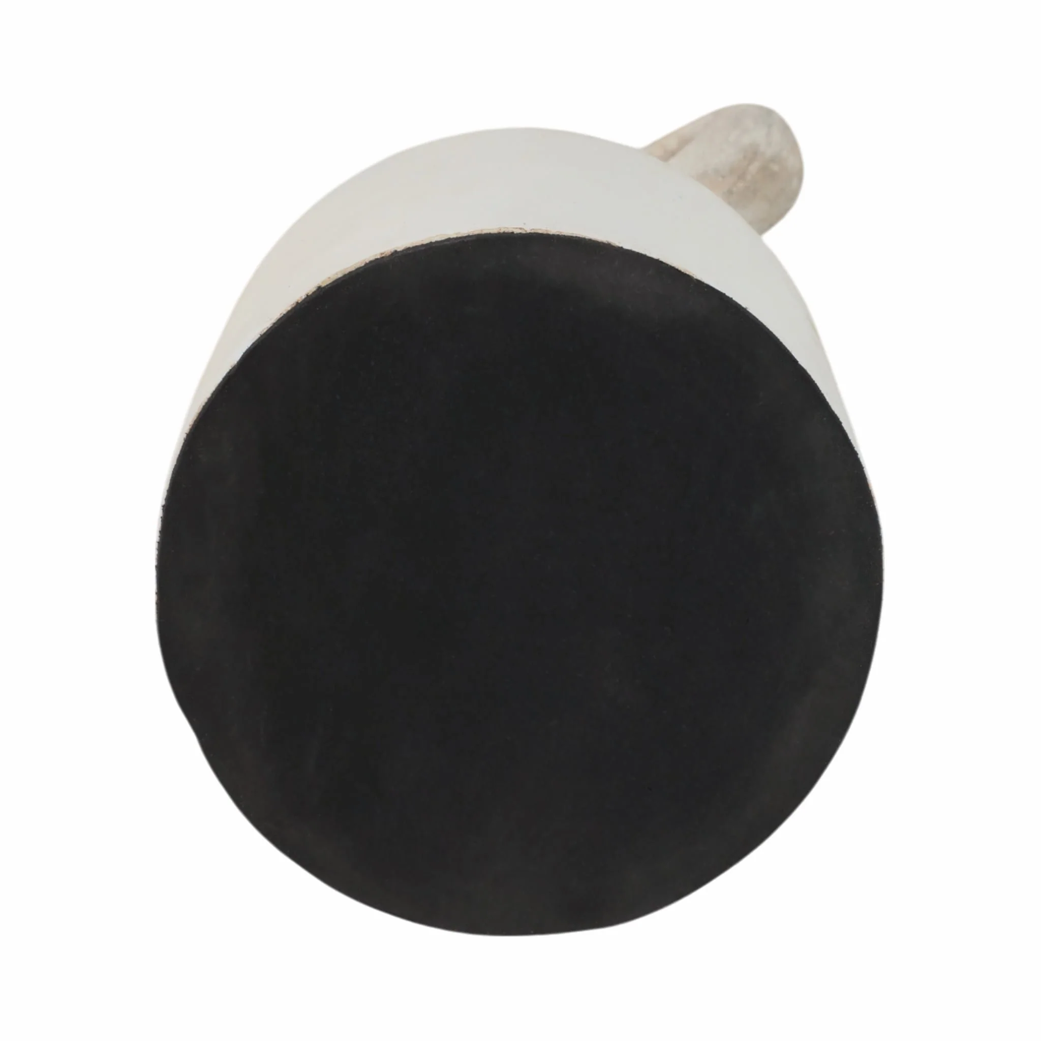 19" Asymmetrical Eared Terracotta Vase, White - Image 7
