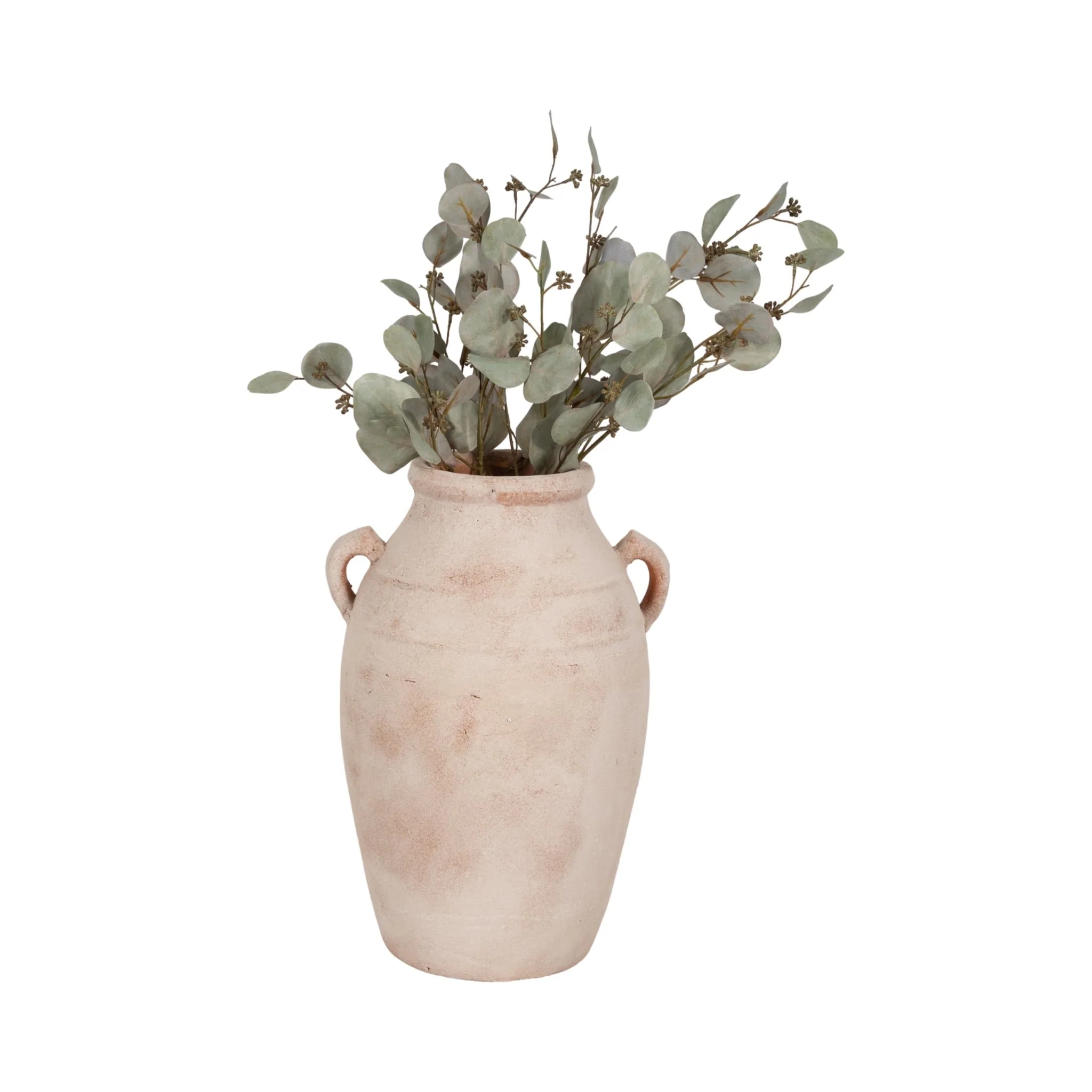 19" Weathered Vase, White/natural - Image 2