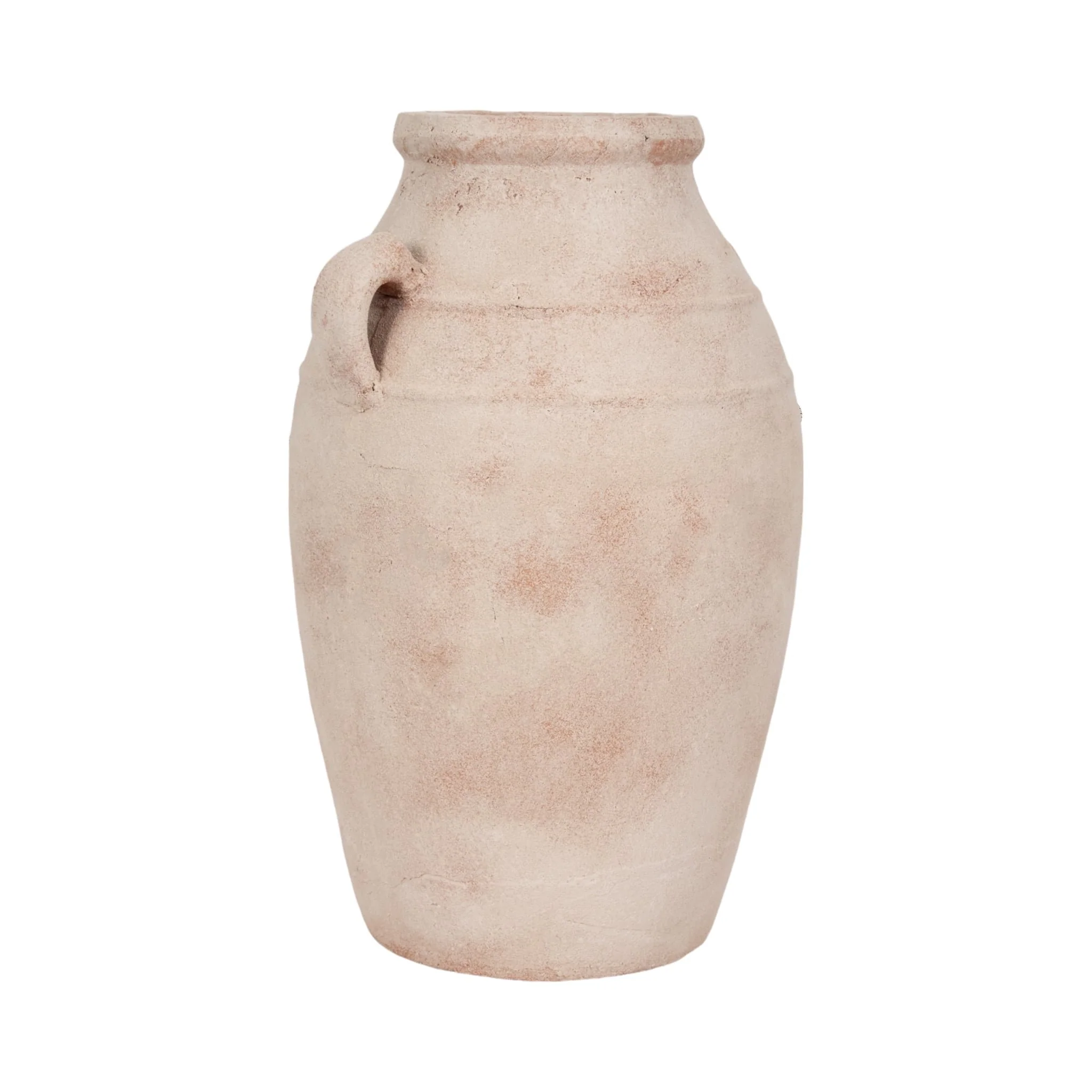 19" Weathered Vase, White/natural - Image 3