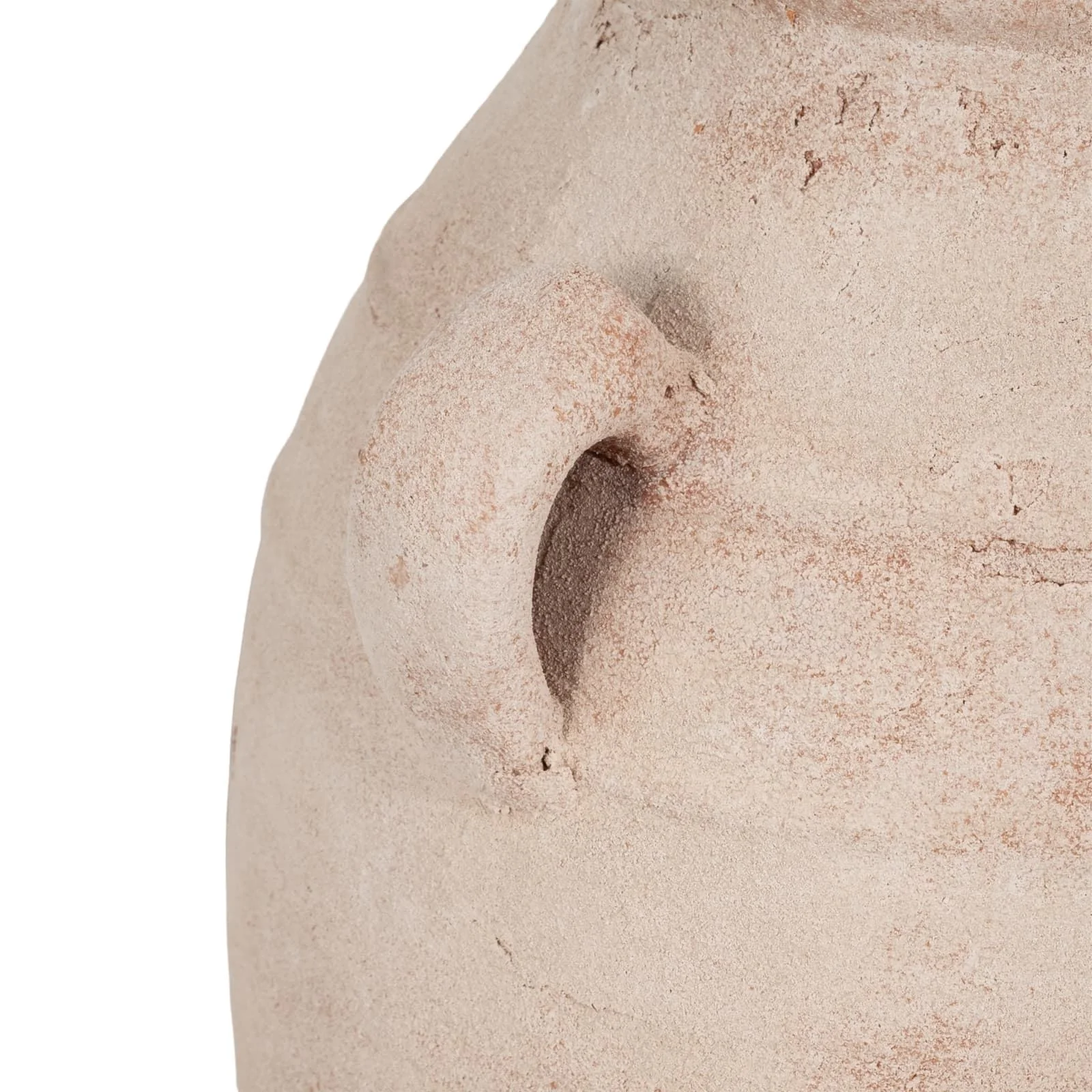 19" Weathered Vase, White/natural - Image 5