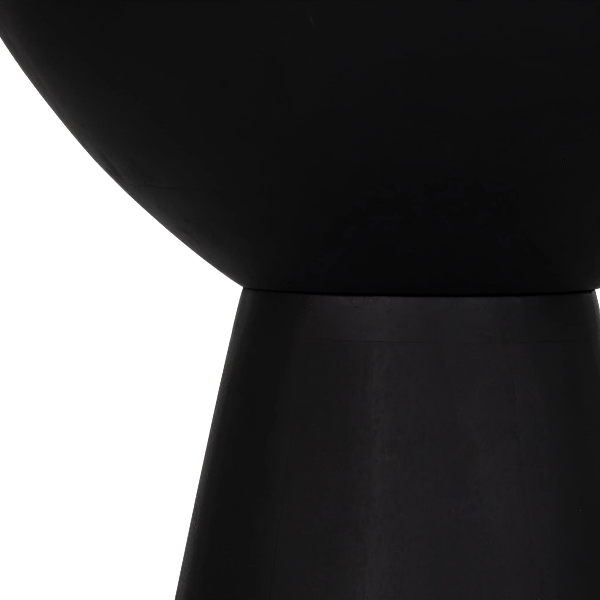 19" Wood Drum Accent Table, Black - Image 6