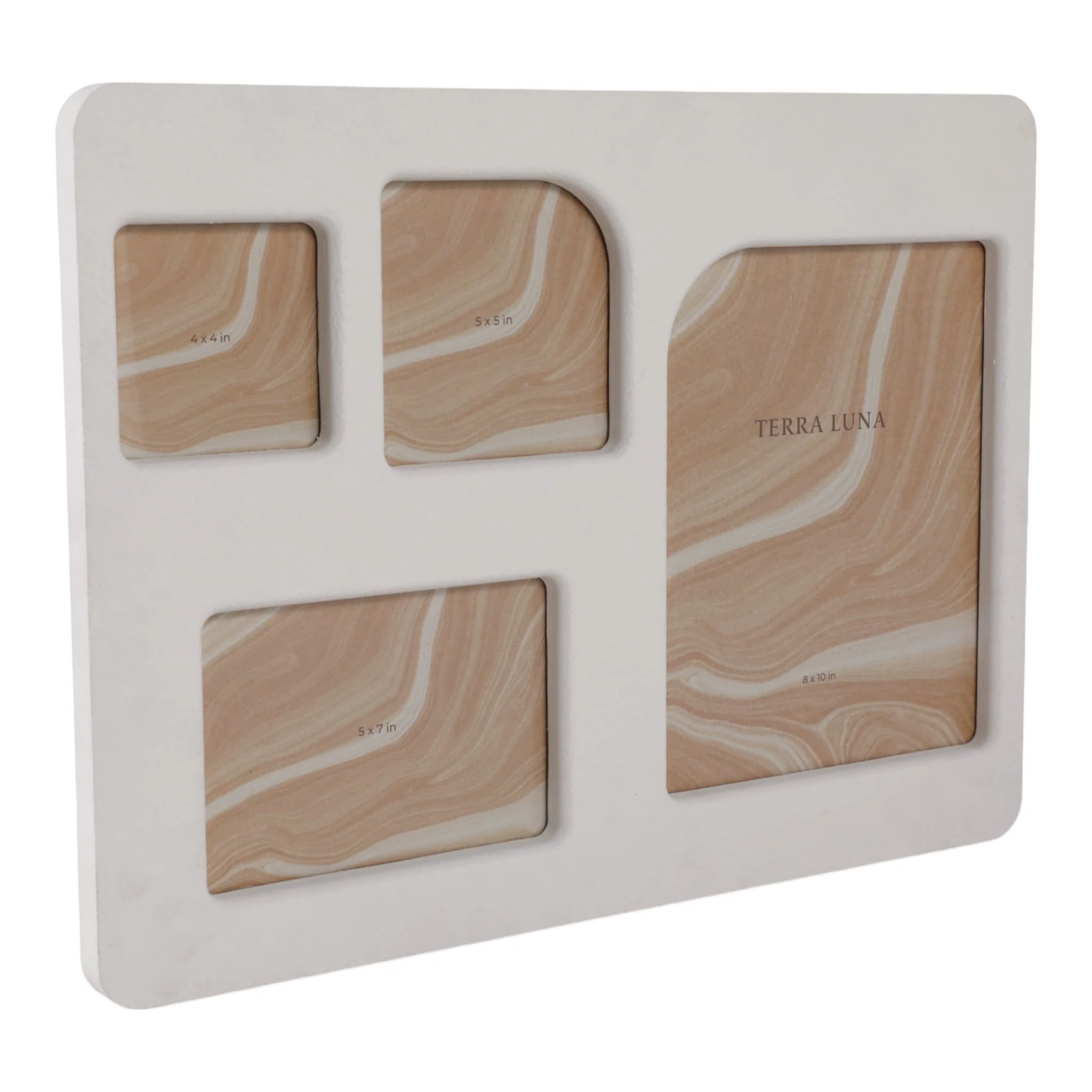 19x14" 4 Photo Collage Frame Textured, Ivory - Image 2