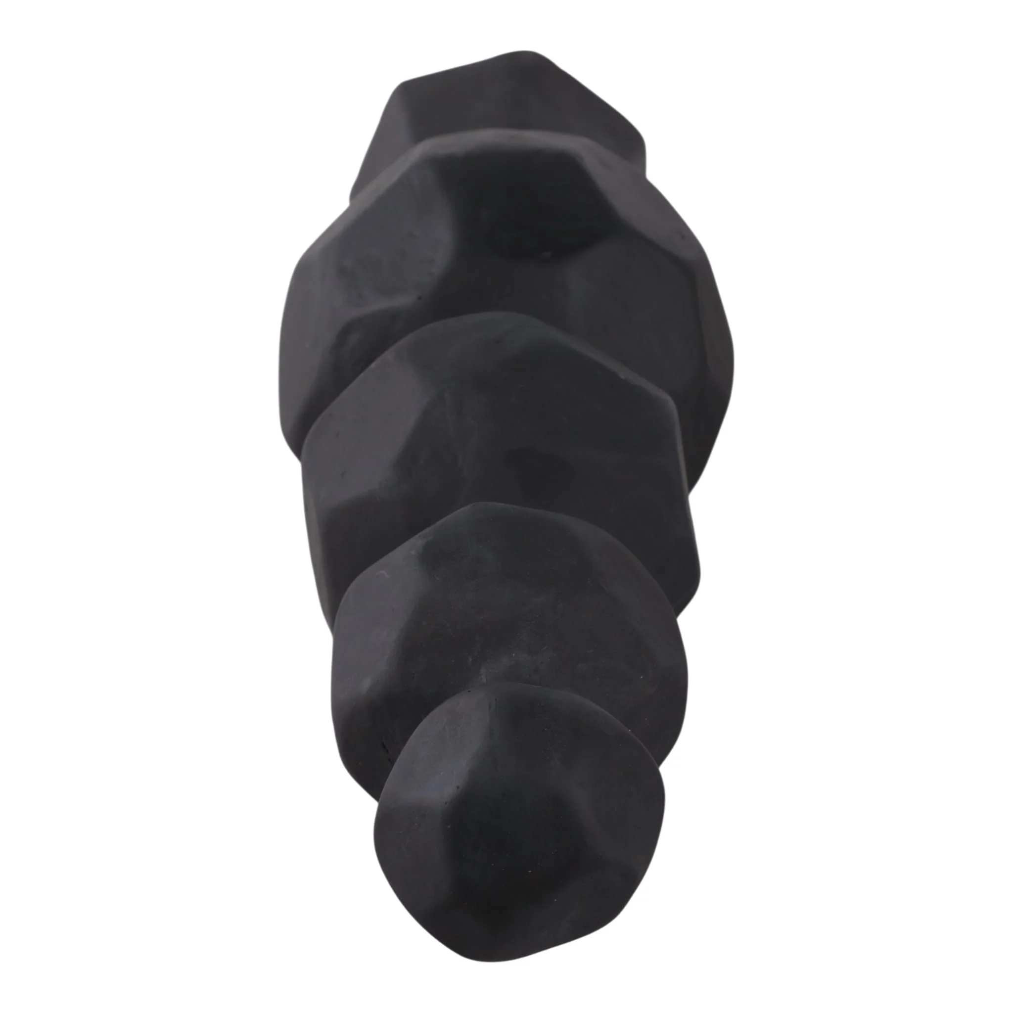 19x6" Faceted Rocks Paper Mache Sculpture, Black - Image 6