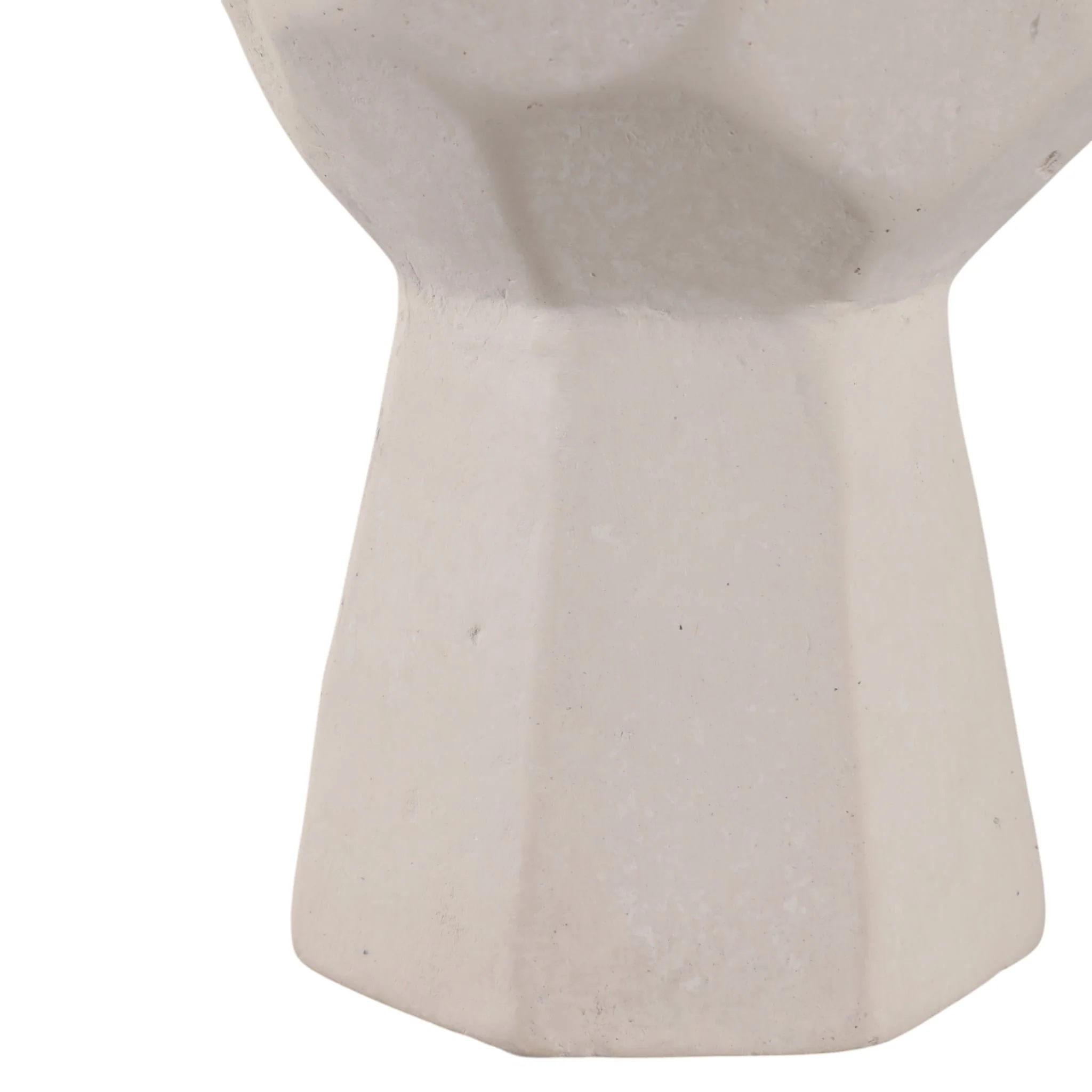19x6" Faceted Rocks Paper Mache Sculpture, White - Image 5
