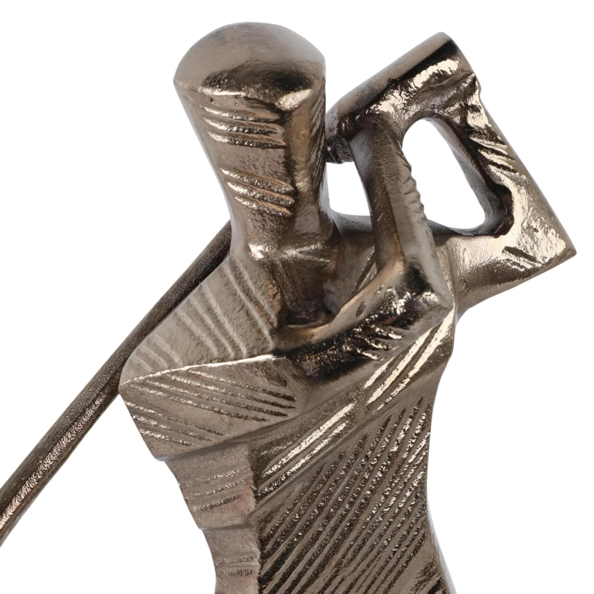19x6" Golf Swing Sculpture, Bronze - Image 6