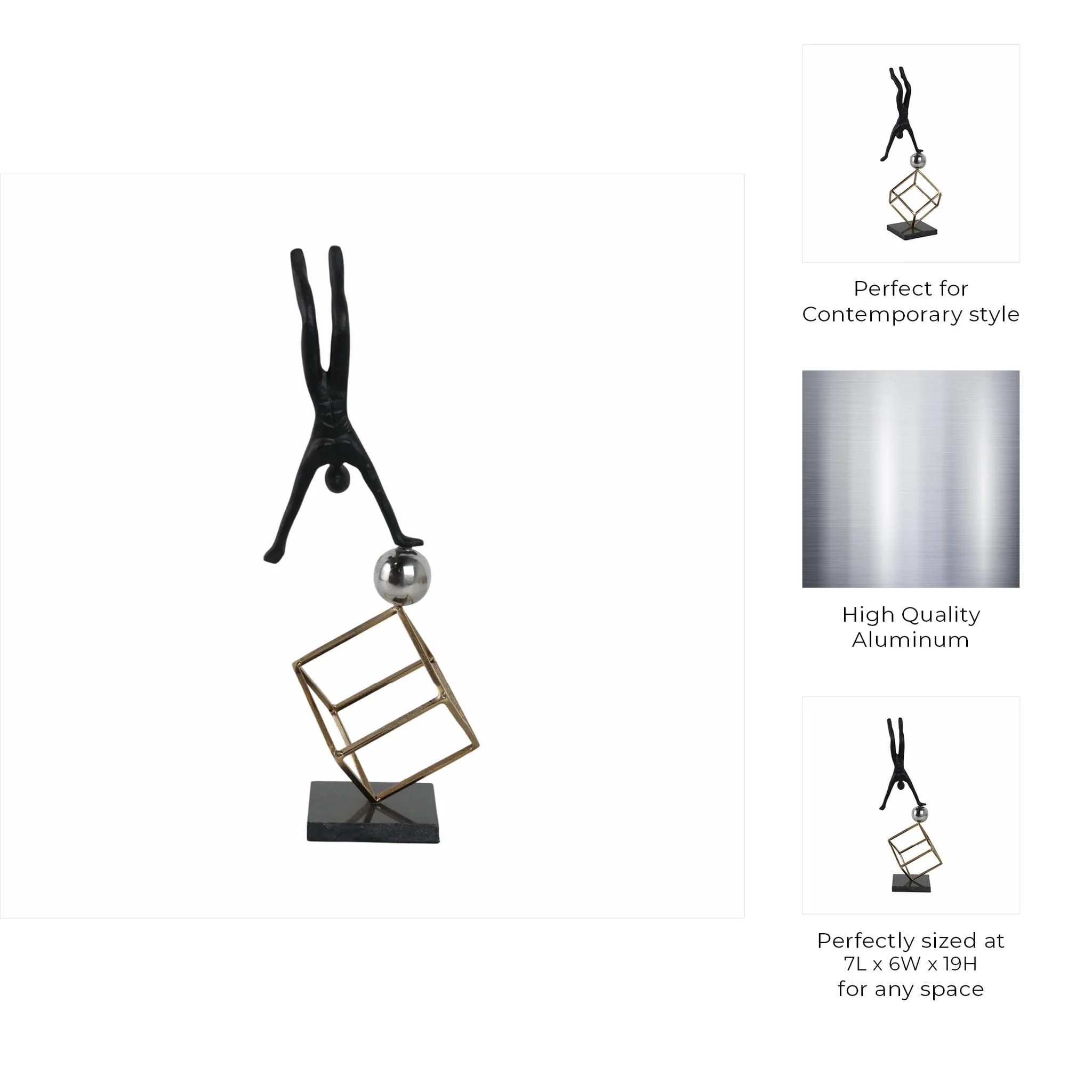 19x7" Gymnast On Ball & Cube, Multi - Image 9