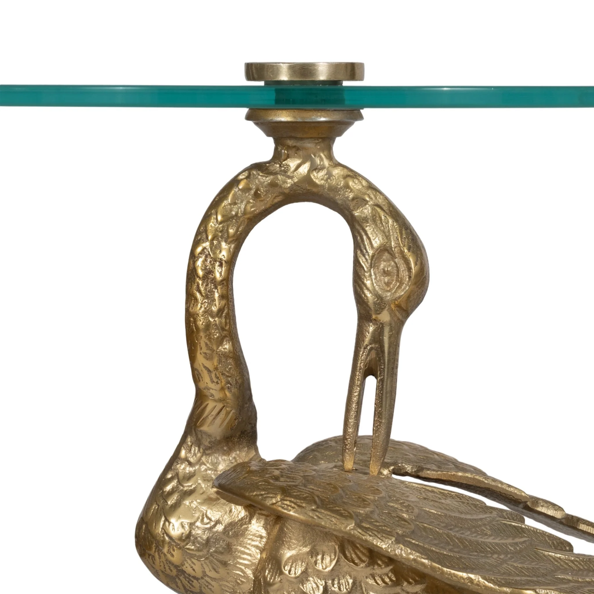 20" Crane Base Accent Table, Gold Kd - Image 6