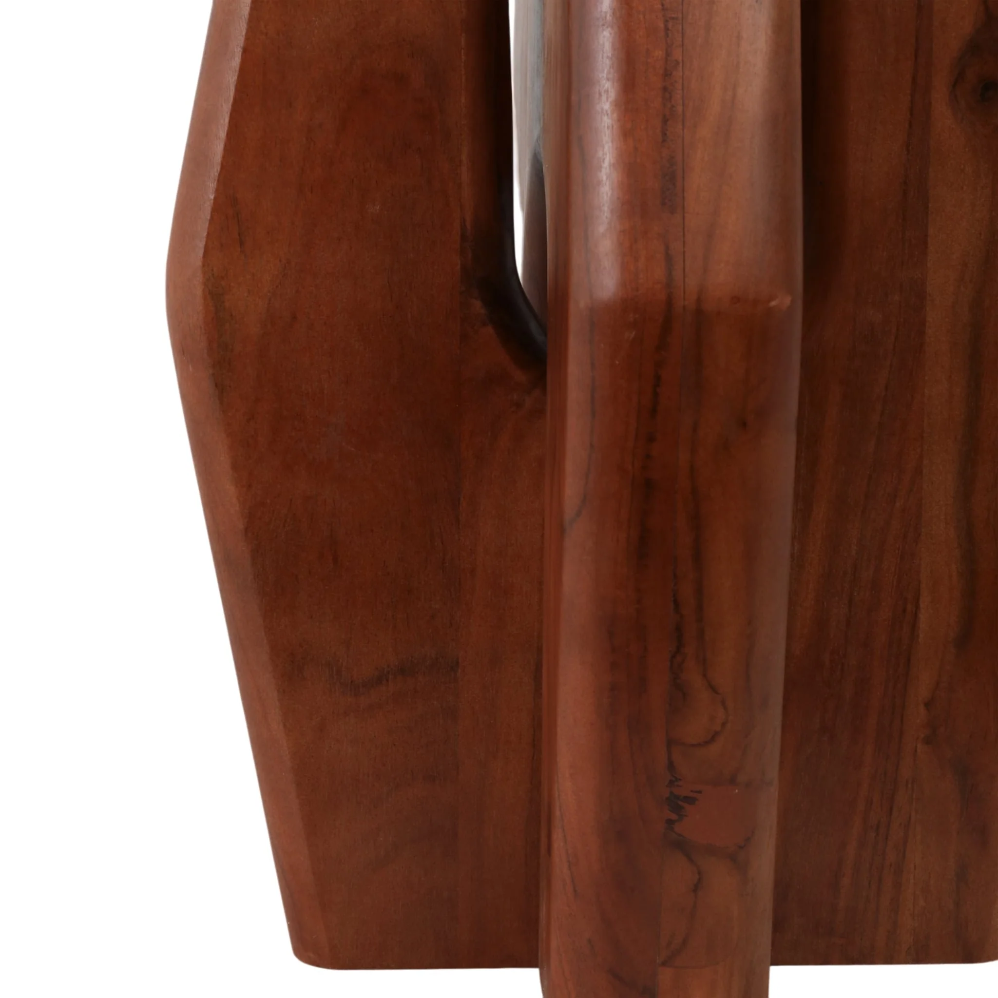 20" Curved Legs Accent Table Marble Top, Brown - Image 5