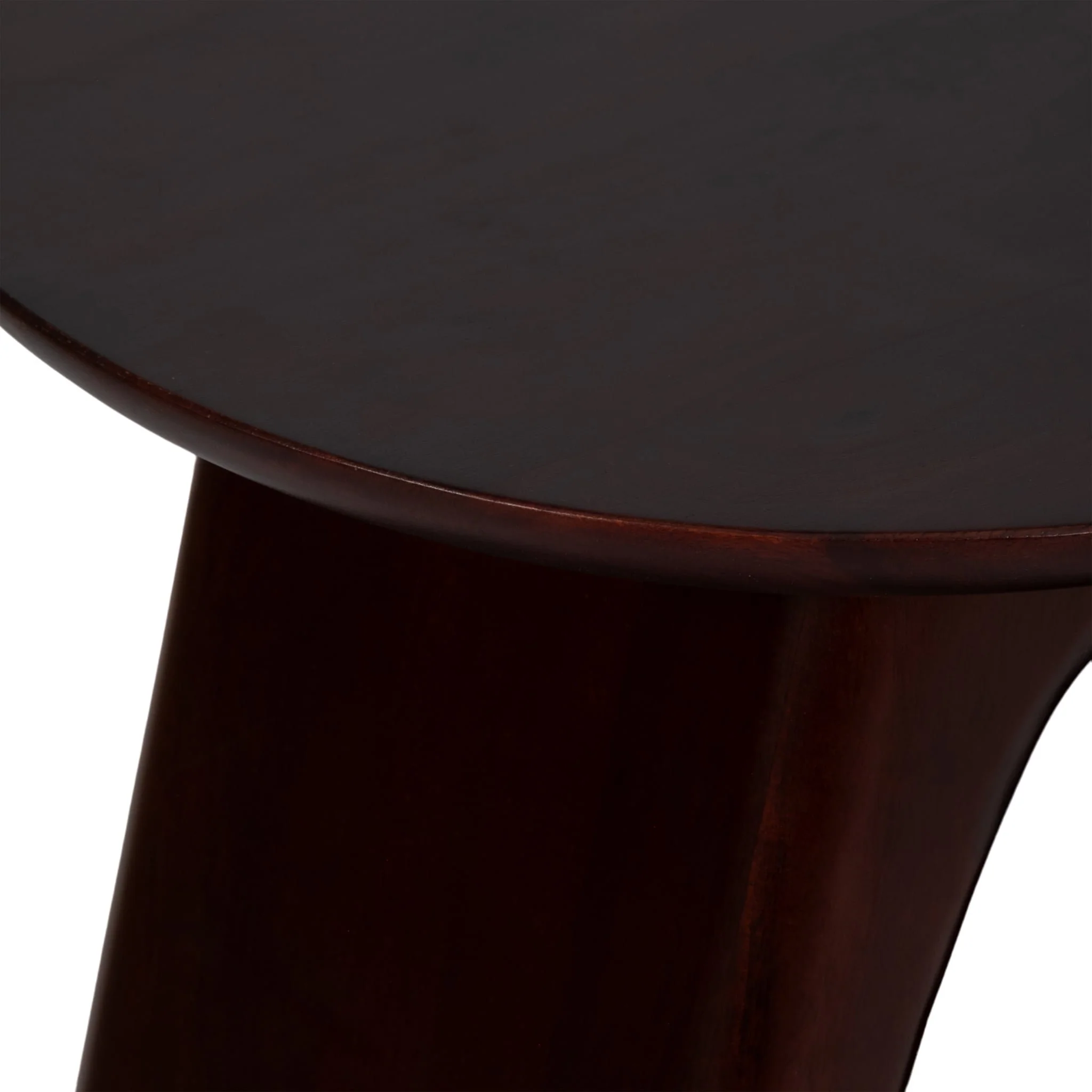 20" Cut-out Base Accent Table, Walnut - Image 5