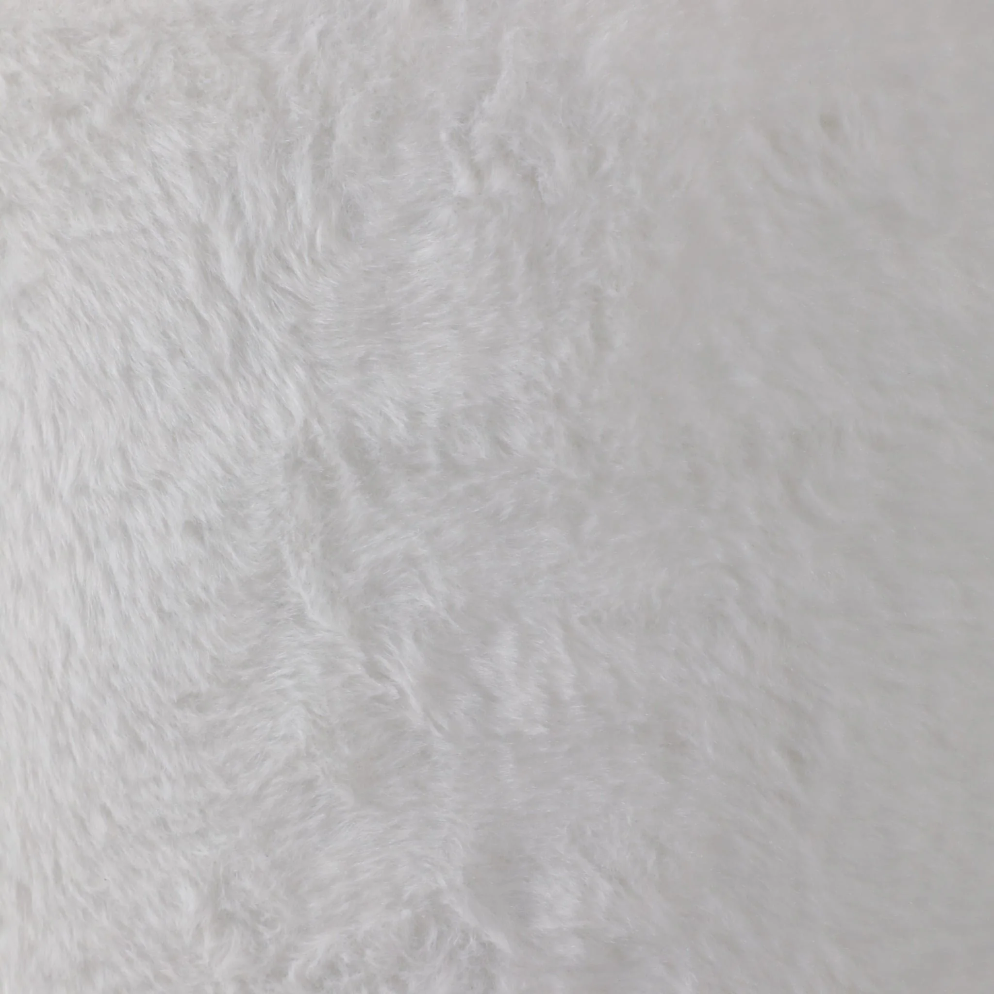 20" Faux Fur Ottoman W/ Ball Feet, Ivory - Image 7