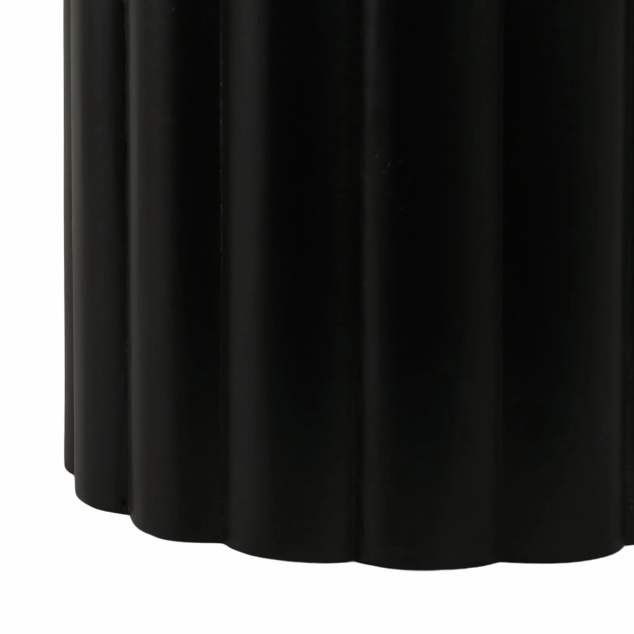 20" Large Ribbed Accent Table Marble Top, Blk/grn - Image 5