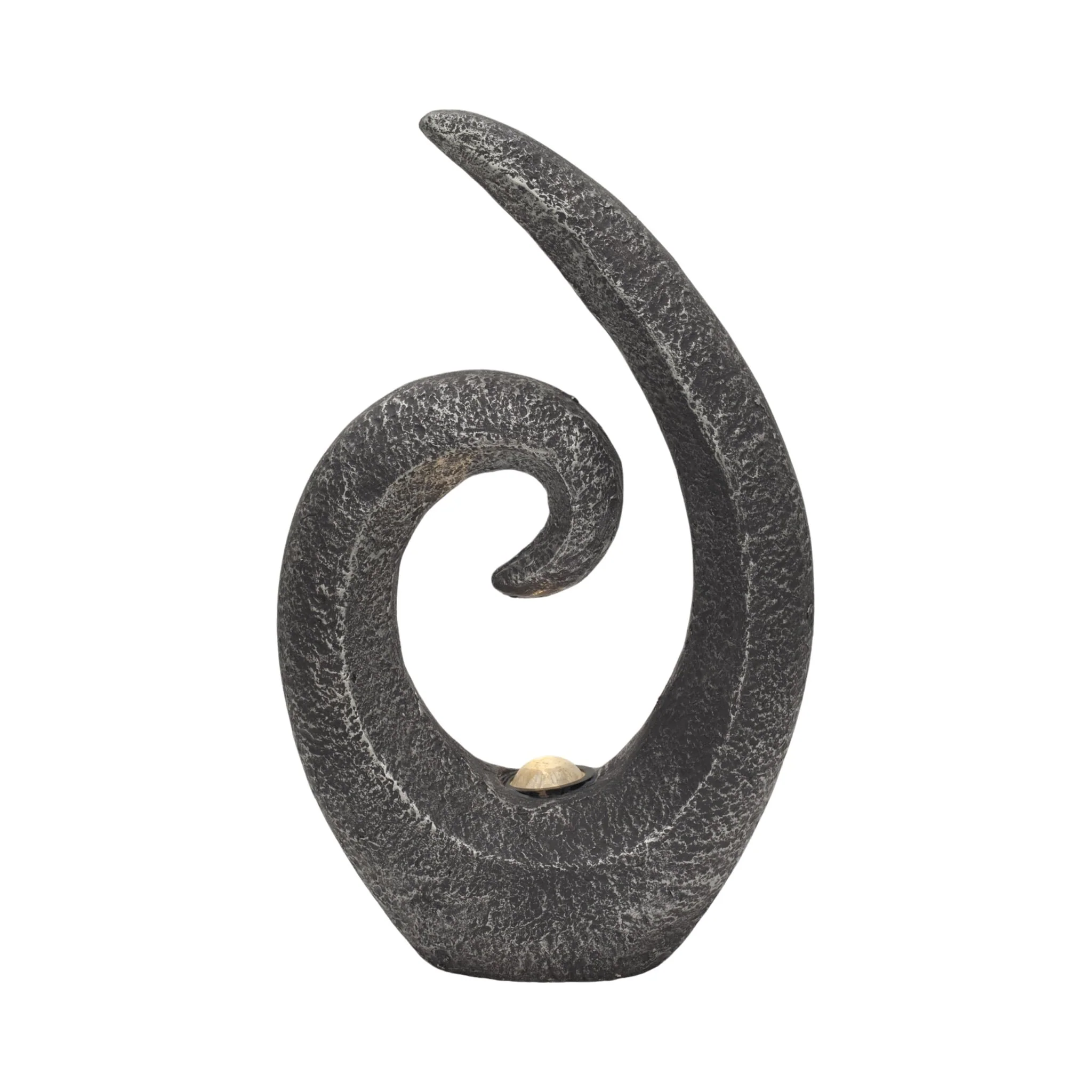 20" Loopy Statue With Solar, Dark Grey - Image 2
