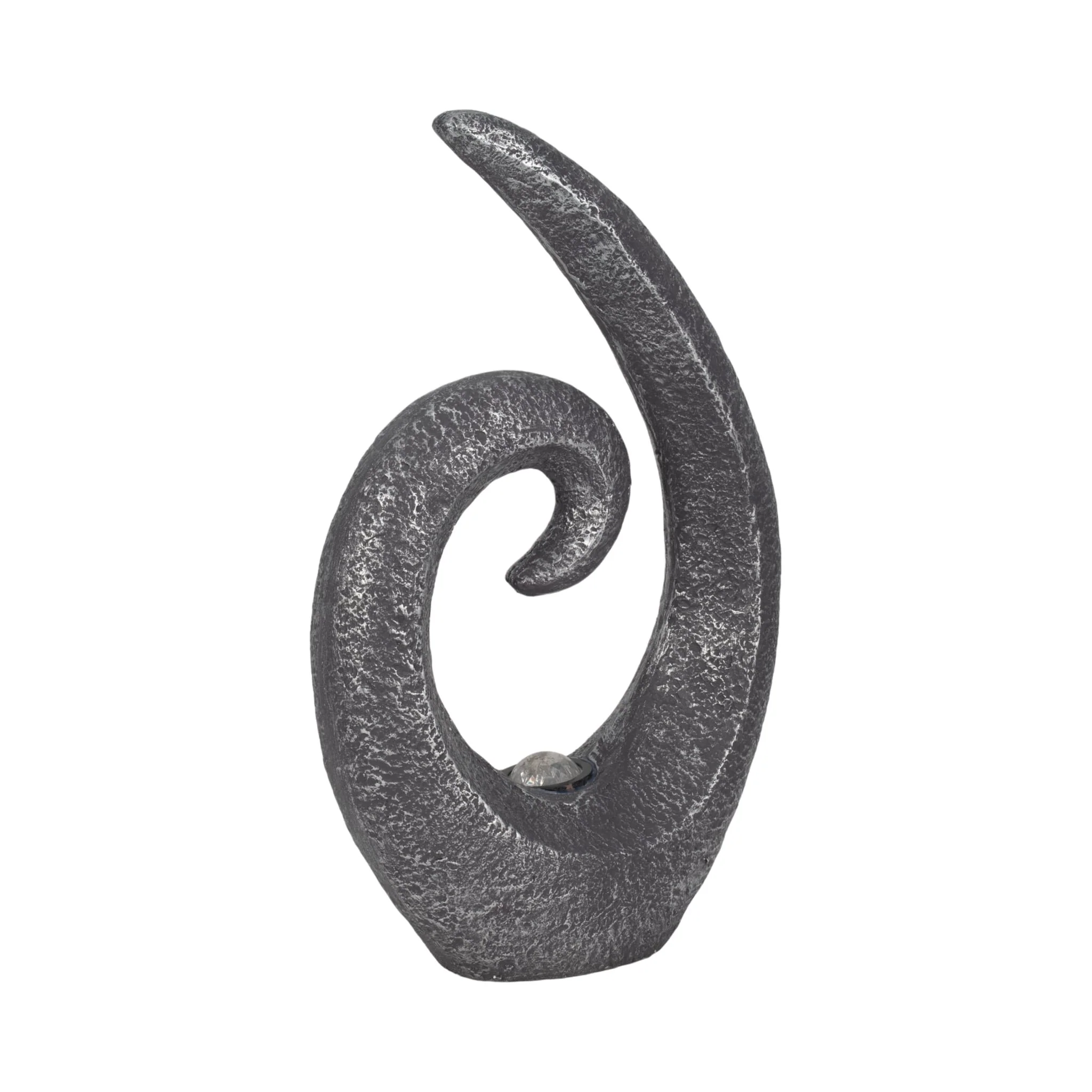 20" Loopy Statue With Solar, Dark Grey - Image 3
