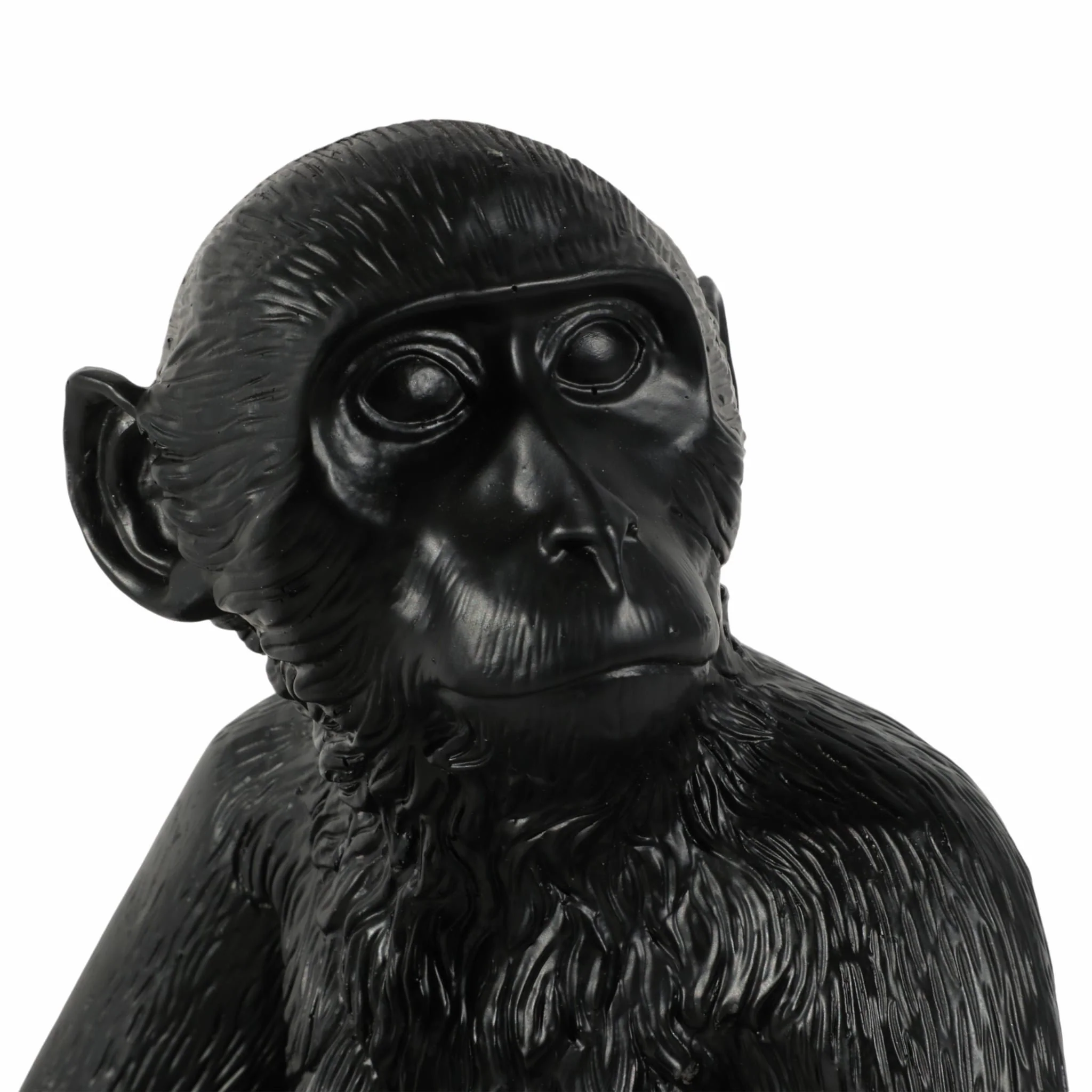 20" Monkey With Lightbulb Table Lamp, Black - Image 5