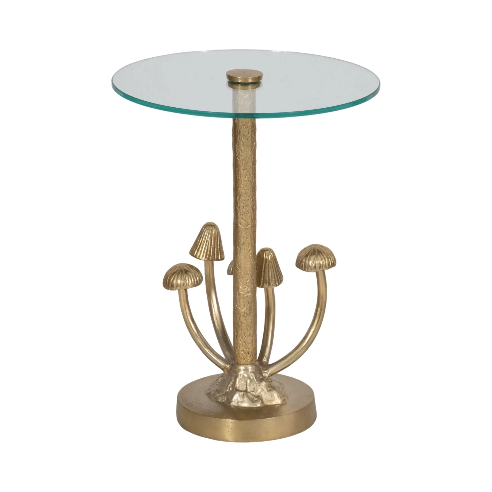 20" Mushrooms Accent Table, Gold Kd - Image 3