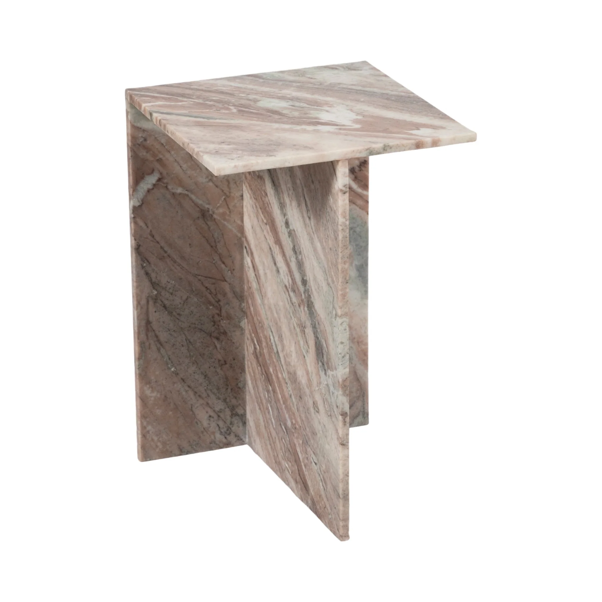 20" Torrento Marble Accent Table, Brown - Image 2