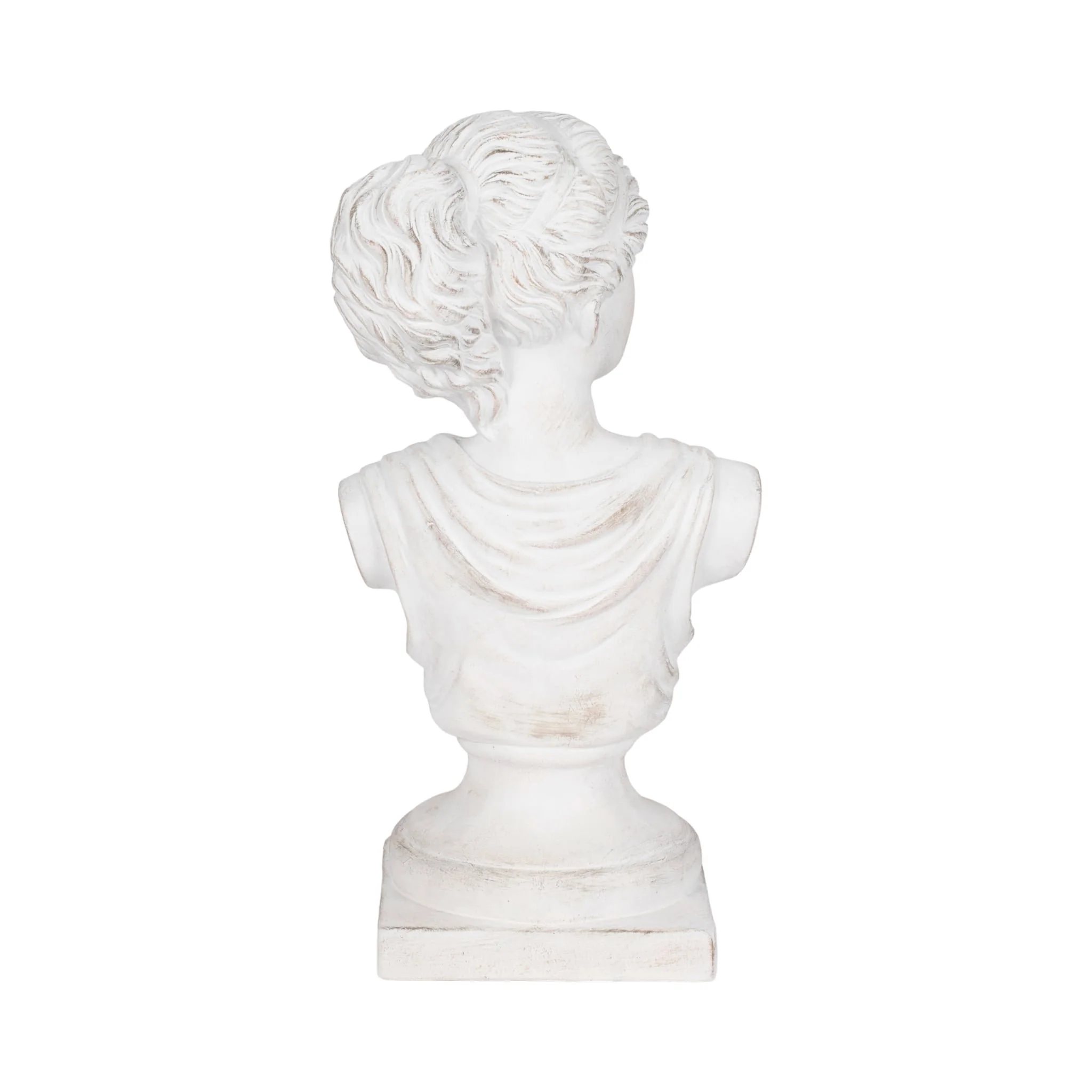 20" Venus Bust Distressed Resin, White - Image 4