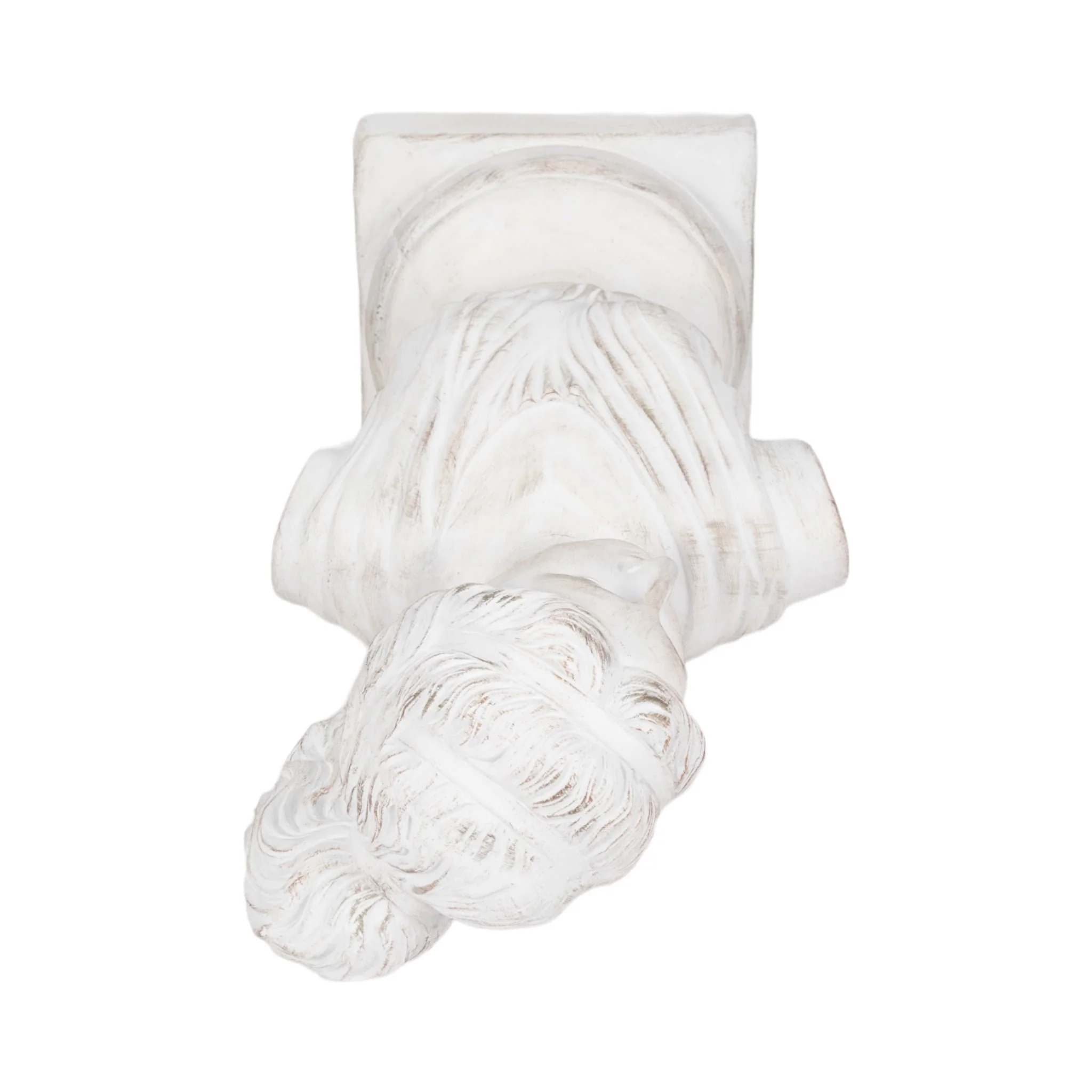 20" Venus Bust Distressed Resin, White - Image 6