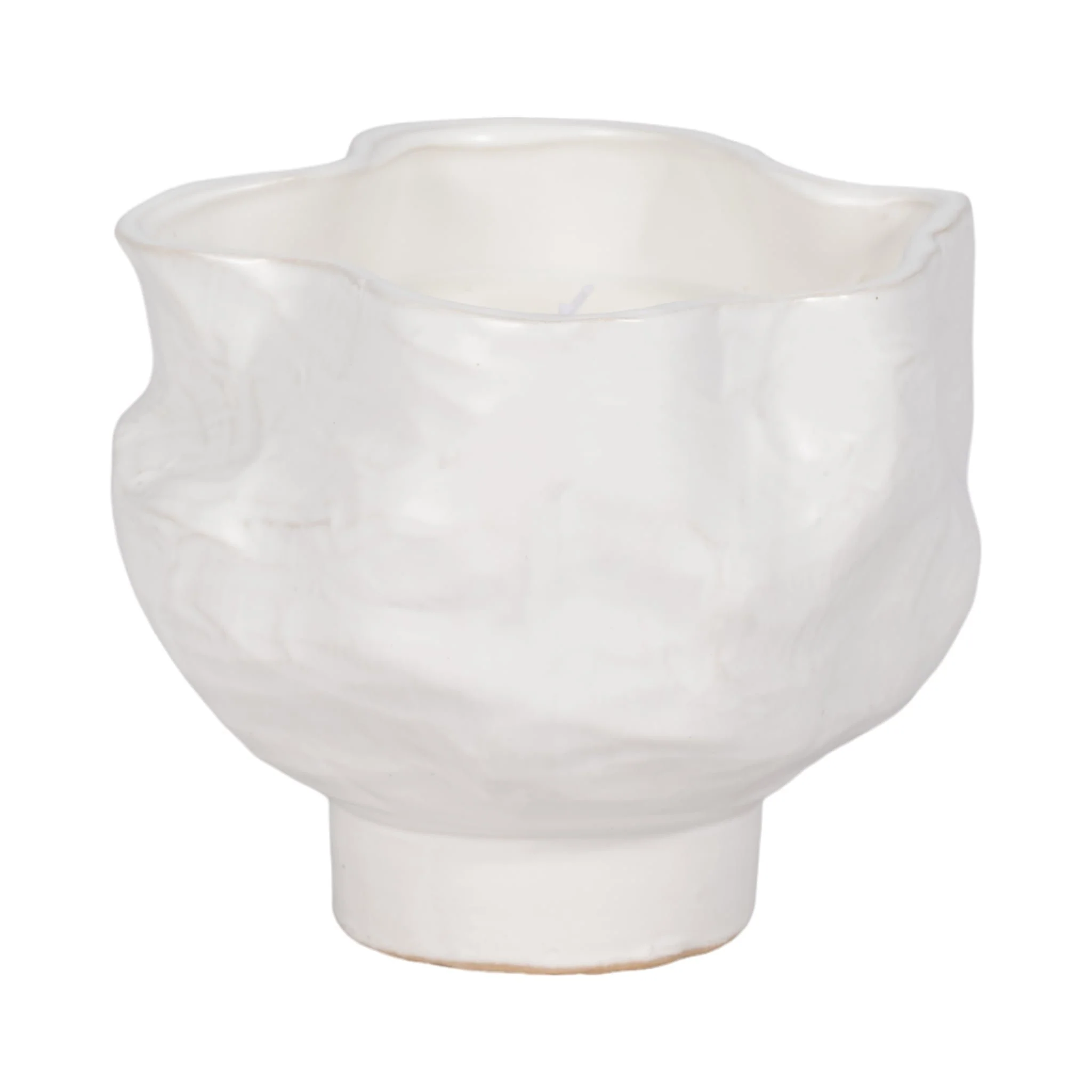 20oz Citro Candle Wavy Bowl, White - Image 2
