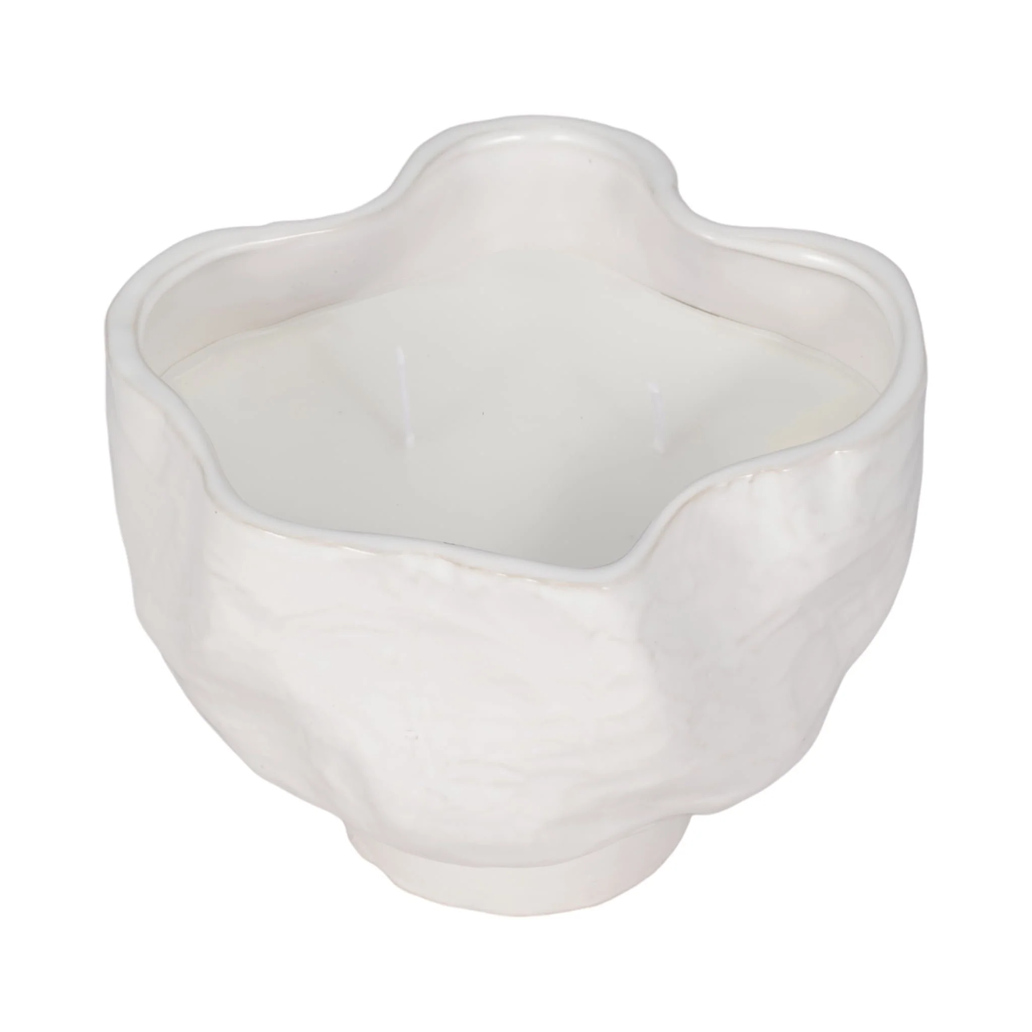 20oz Citro Candle Wavy Bowl, White - Image 3