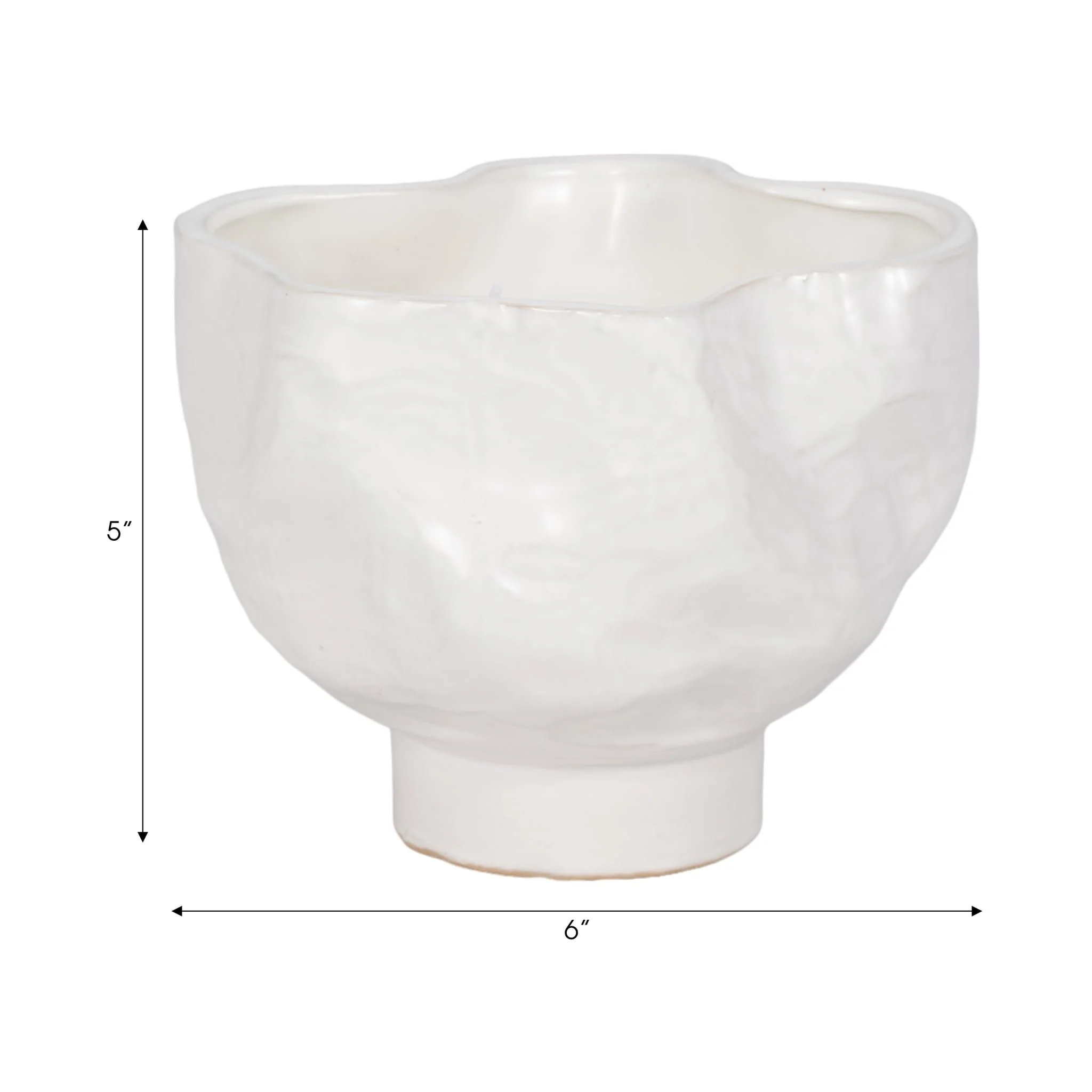 20oz Citro Candle Wavy Bowl, White - Image 8