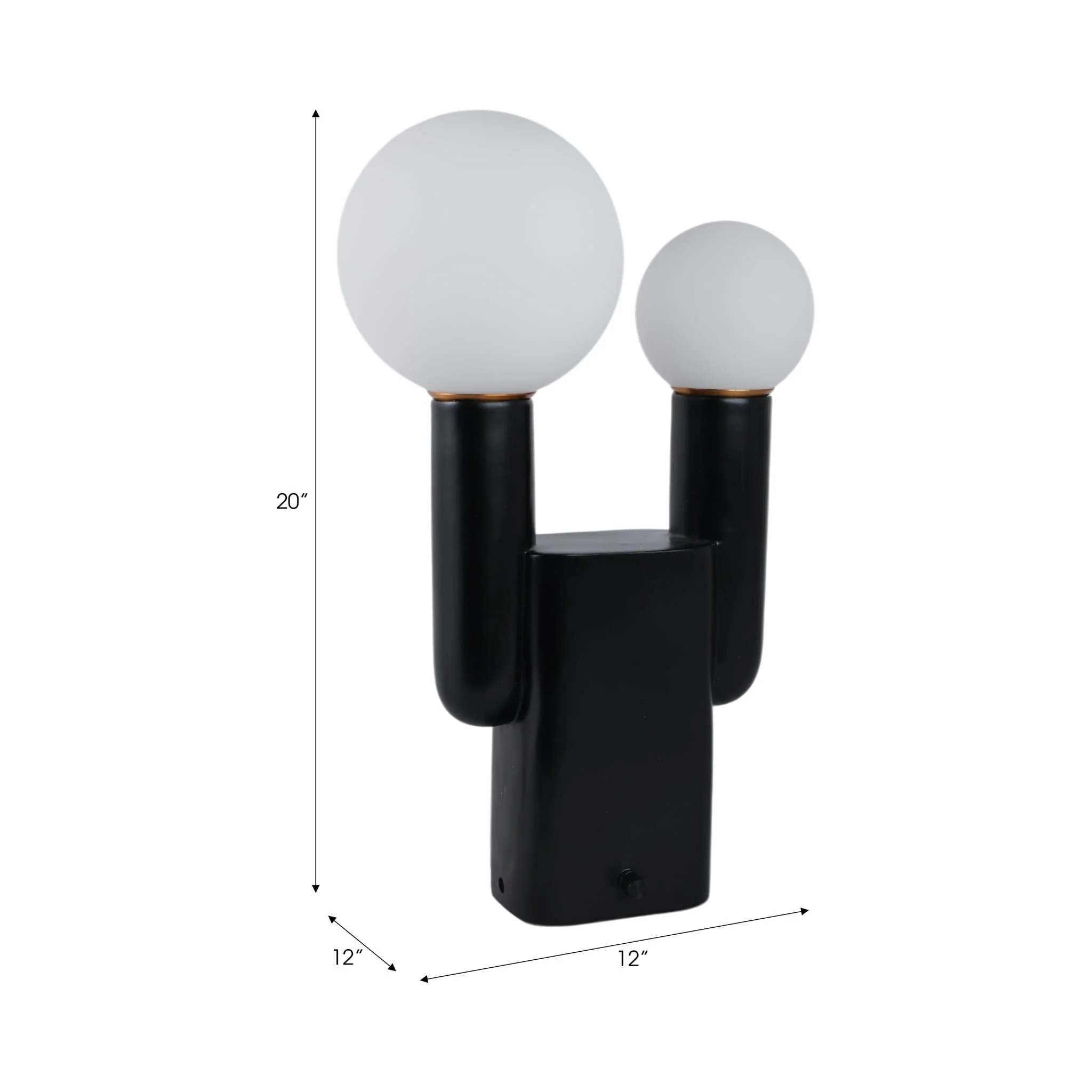 20x12" Double Head Totem Lamp With Base Switch, Bl - Image 7