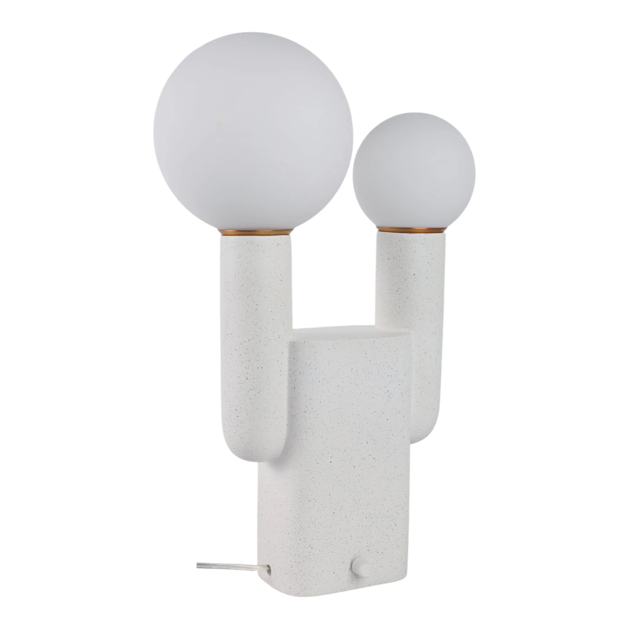 20x12" Double Head Totem Lamp With Base Switch, Wh - Image 2