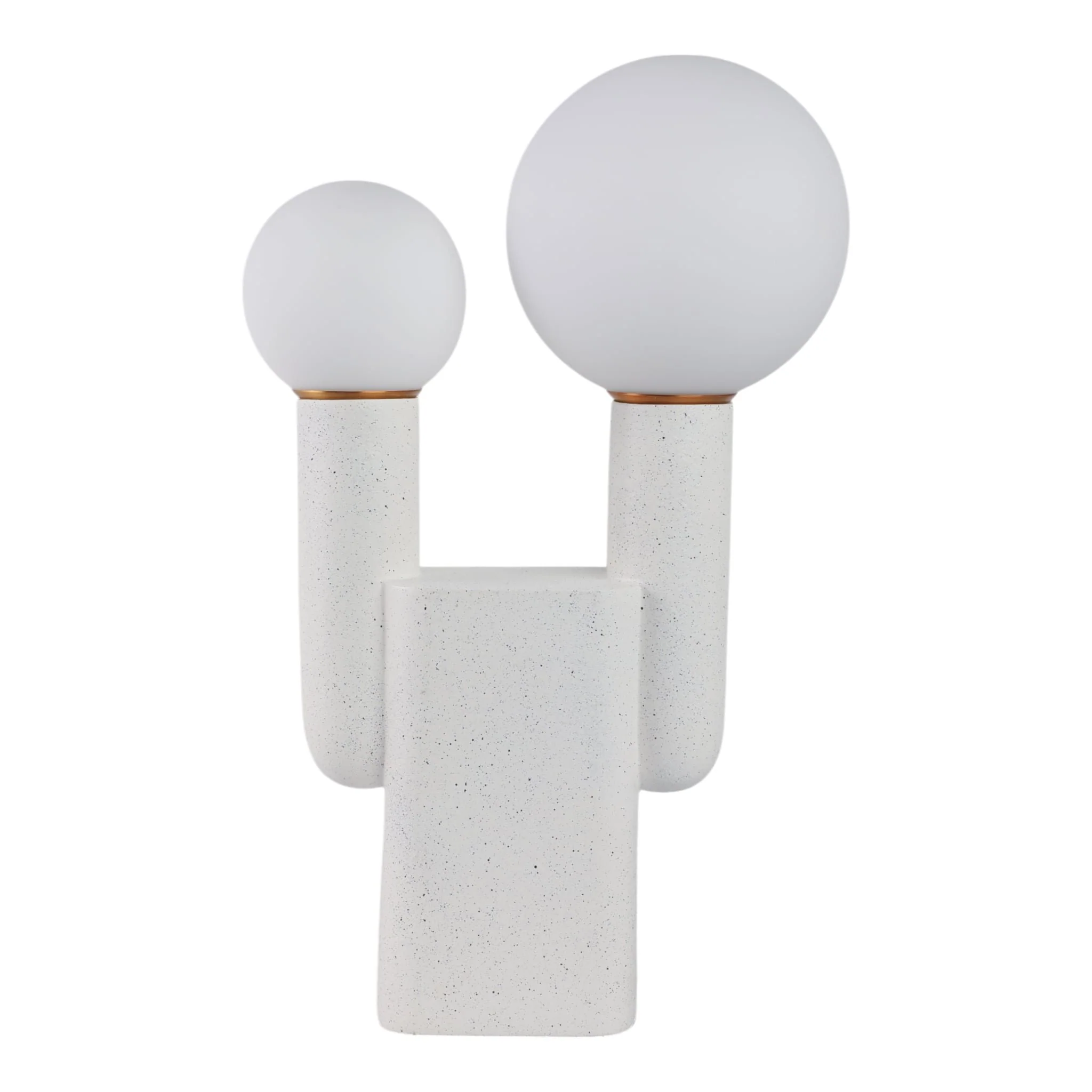 20x12" Double Head Totem Lamp With Base Switch, Wh - Image 4