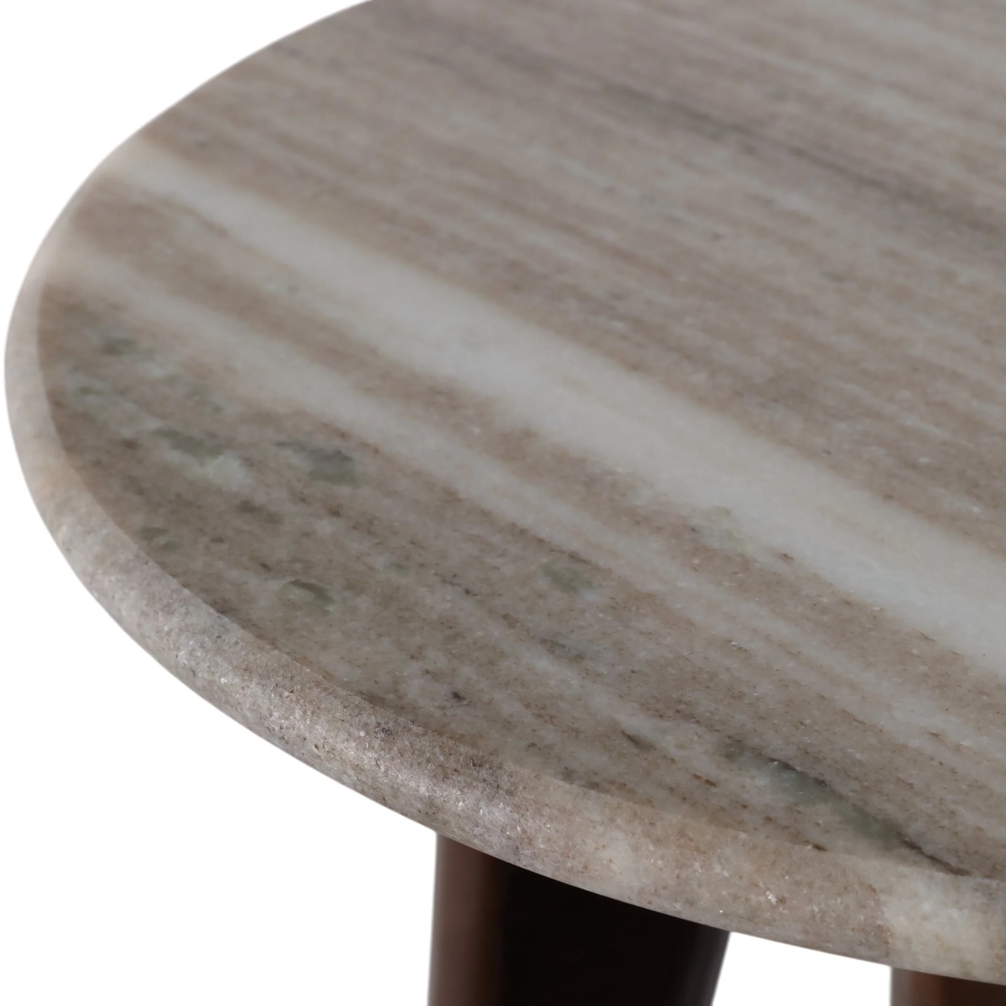 20x15" Marble Top Accent Table, Beige/brown - Image 6