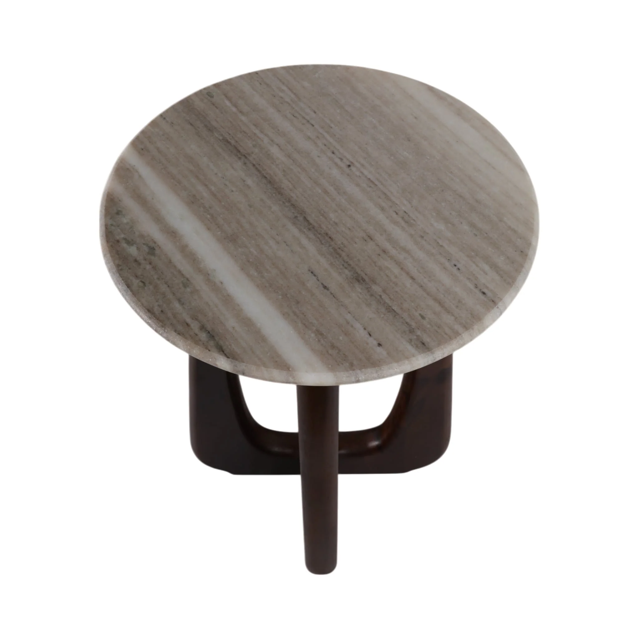 20x15" Marble Top Accent Table, Beige/brown - Image 7