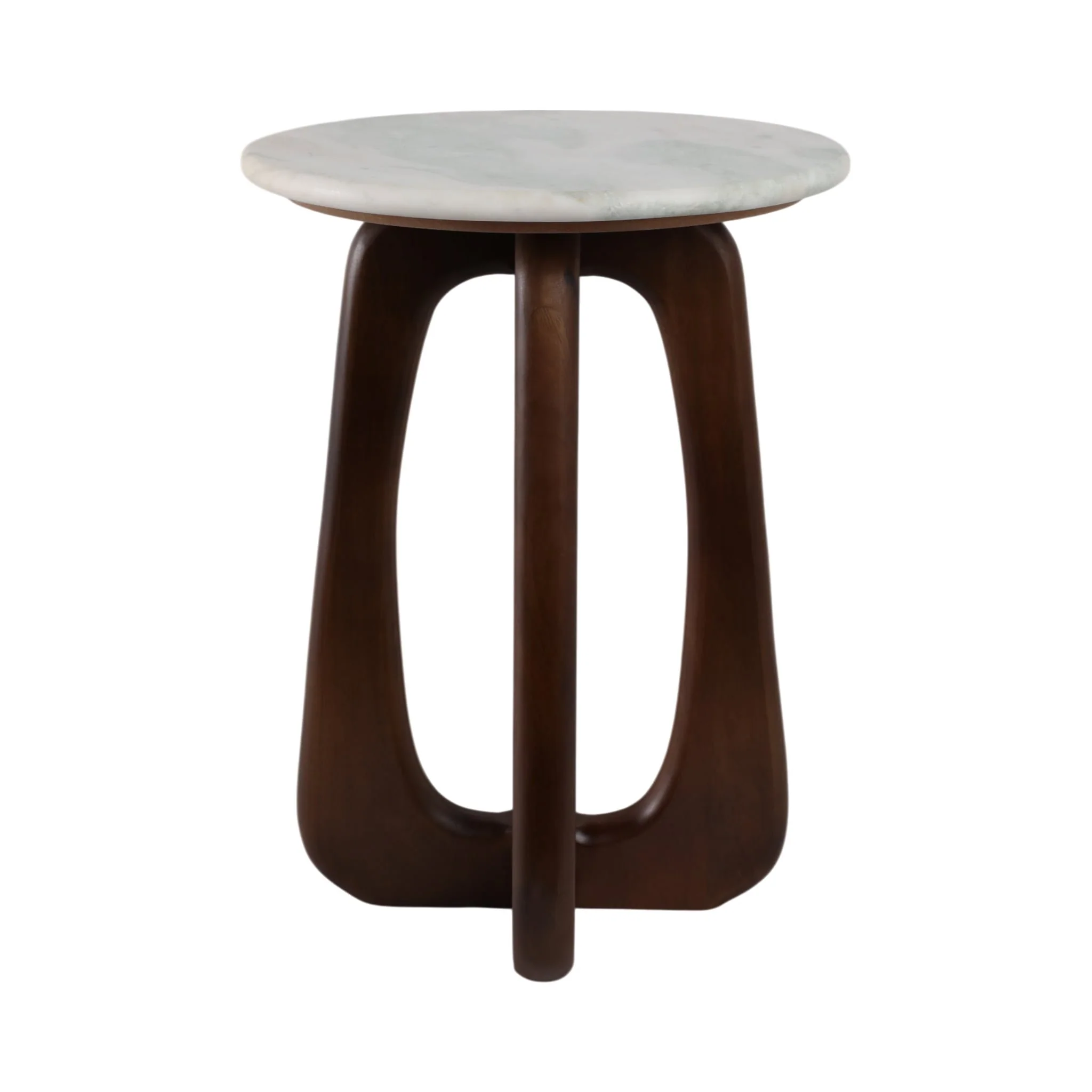 20x15" Marble Top Accent Table, Green/brown - Image 4