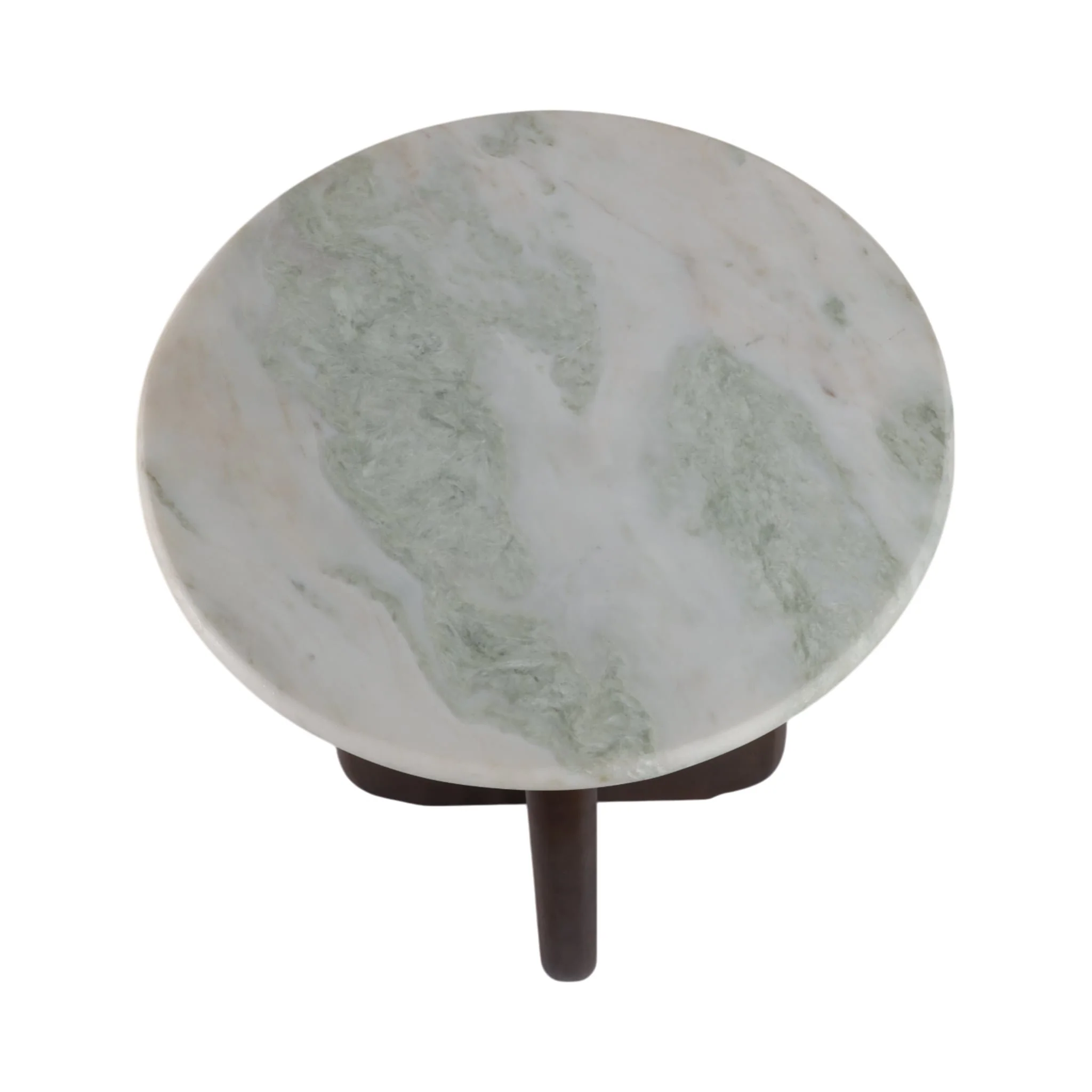 20x15" Marble Top Accent Table, Green/brown - Image 7